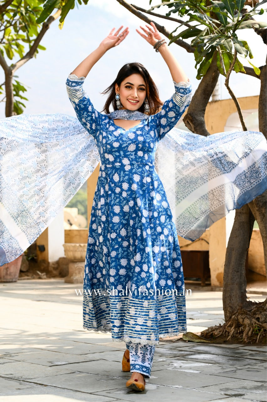 Shop jaipuri print anarkali suit sets (CSS35CH