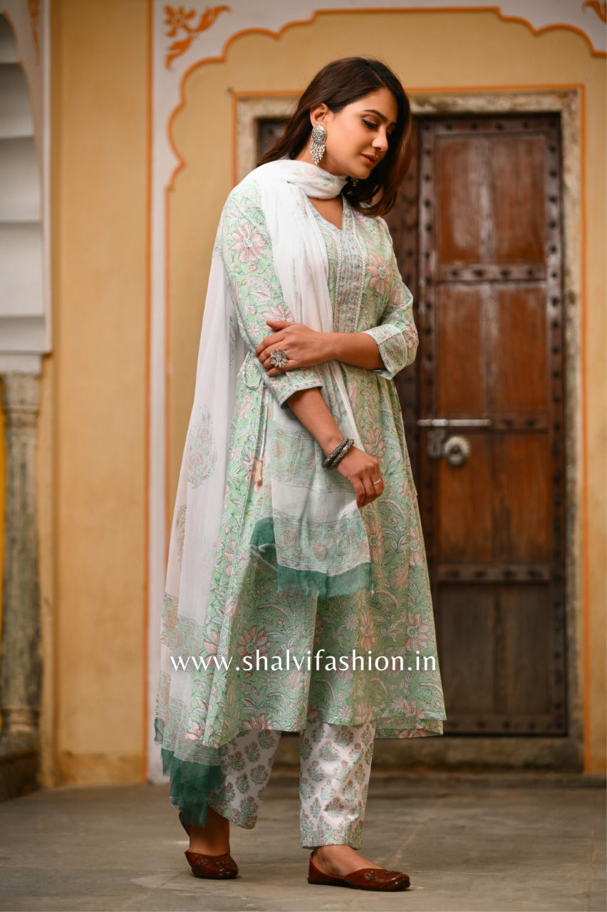 Shop hand block print cotton suits online (CSS37CH