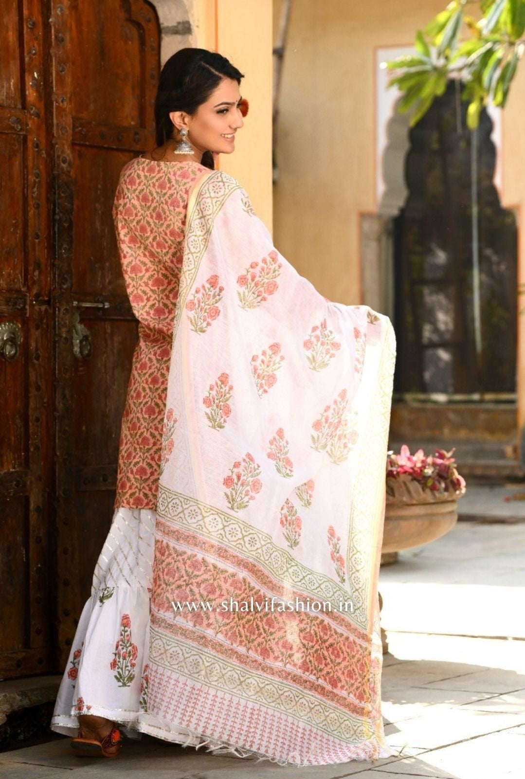 Shop hand block print sharara suit sets (CSS44)