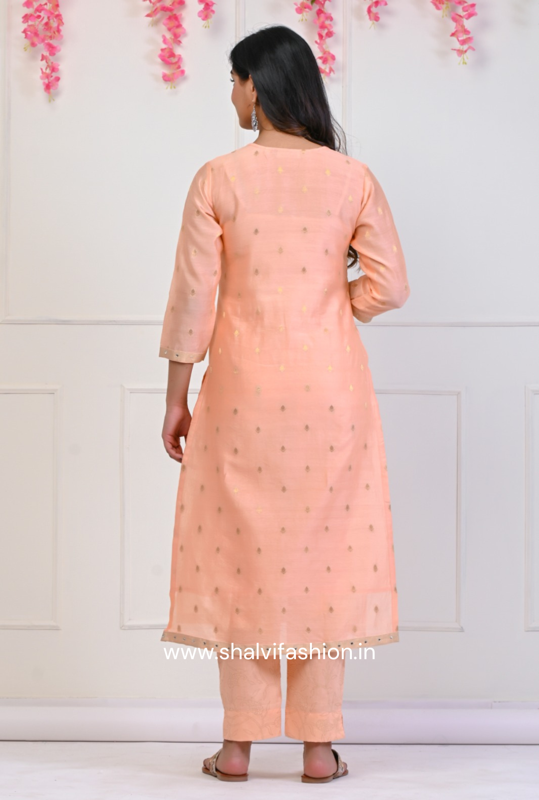 Shop hand block print chanderi silk suits online shopping (CSS65)