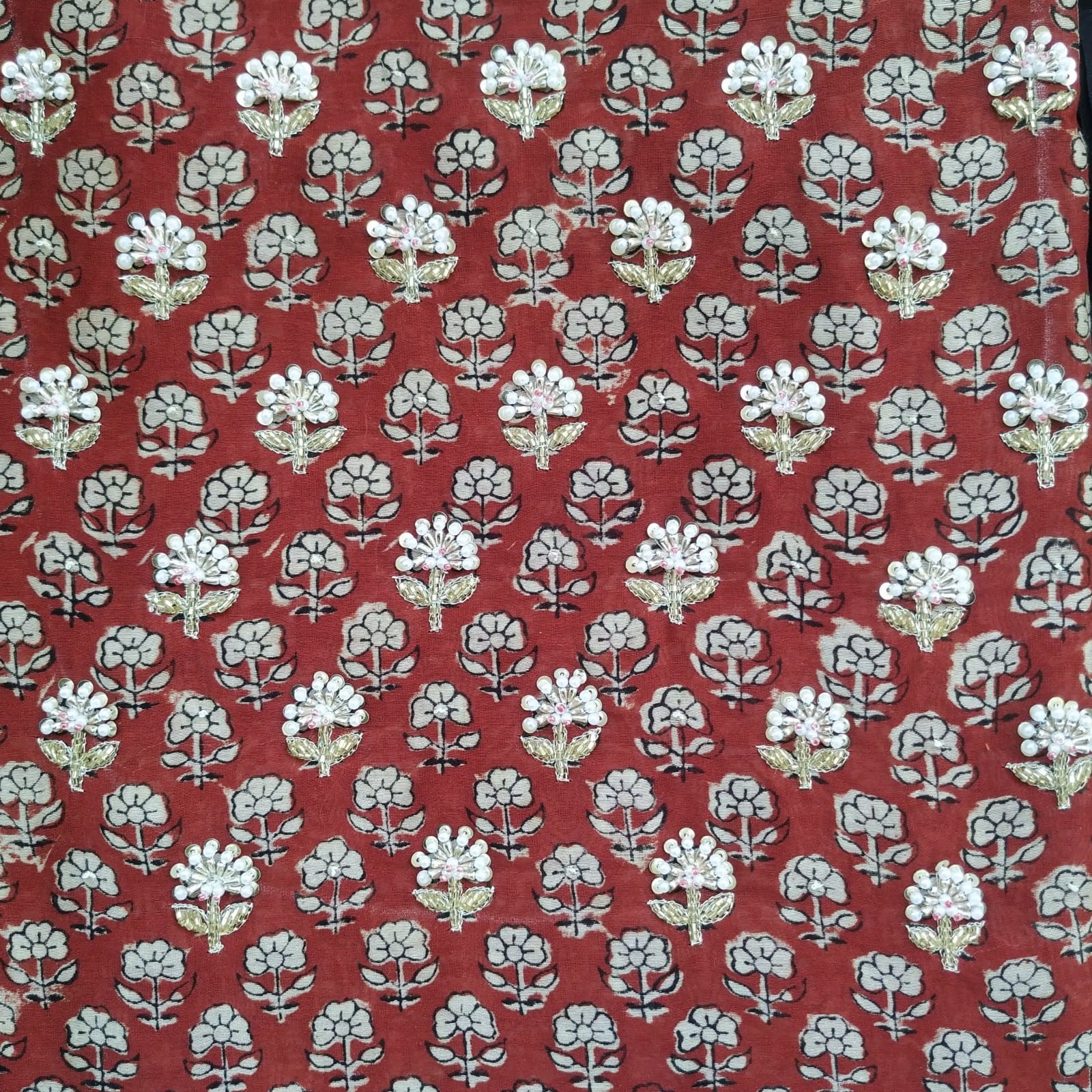 Designer Hand Work Chanderi Silk Suit Set (GOTA01)