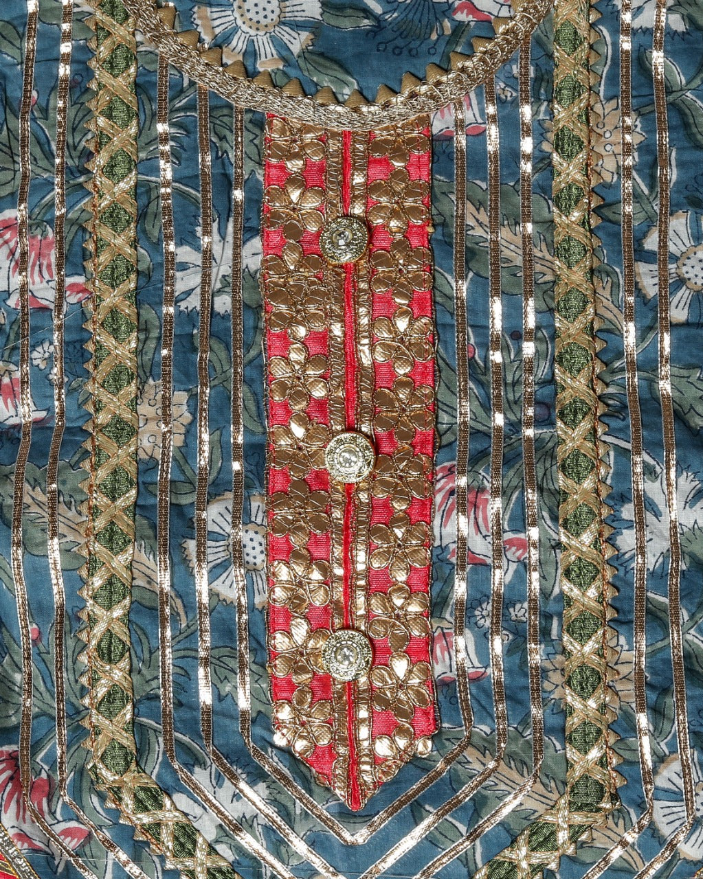 Festive Season Gota Collection with Classy Cotton Dupatta - Shalvifashion.com