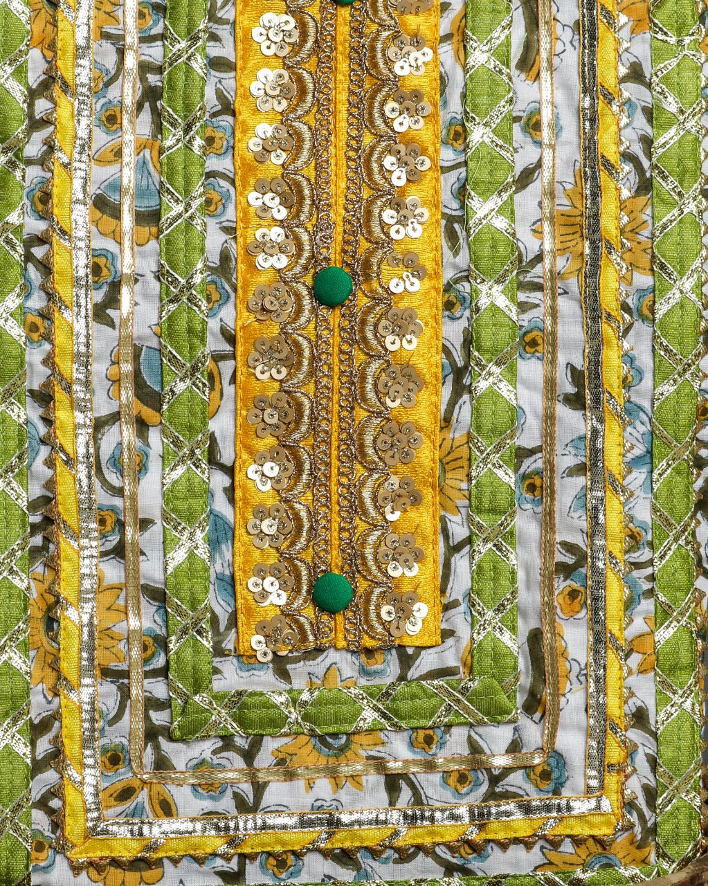 Shop Unstitched Gota Work Suits with Kota Doria Dupatta (GOTA133)
