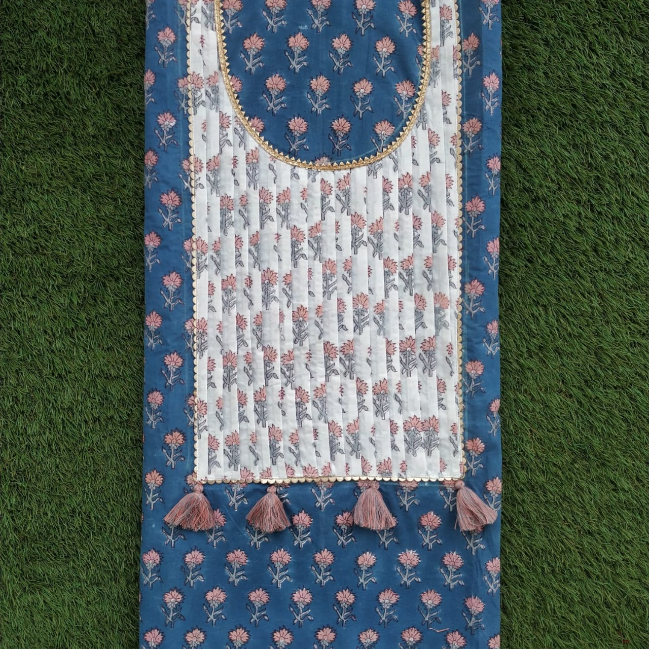 Shop Unstitched Gota Work Suits with Premium Organza Dupatta (GOTA173)