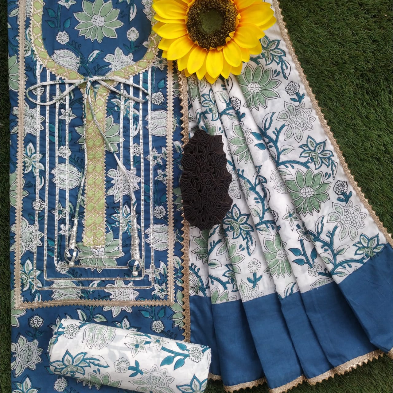 Shop Unstitched Gota Work Collection with Classy Mulmul Dupatta (GOTA177)