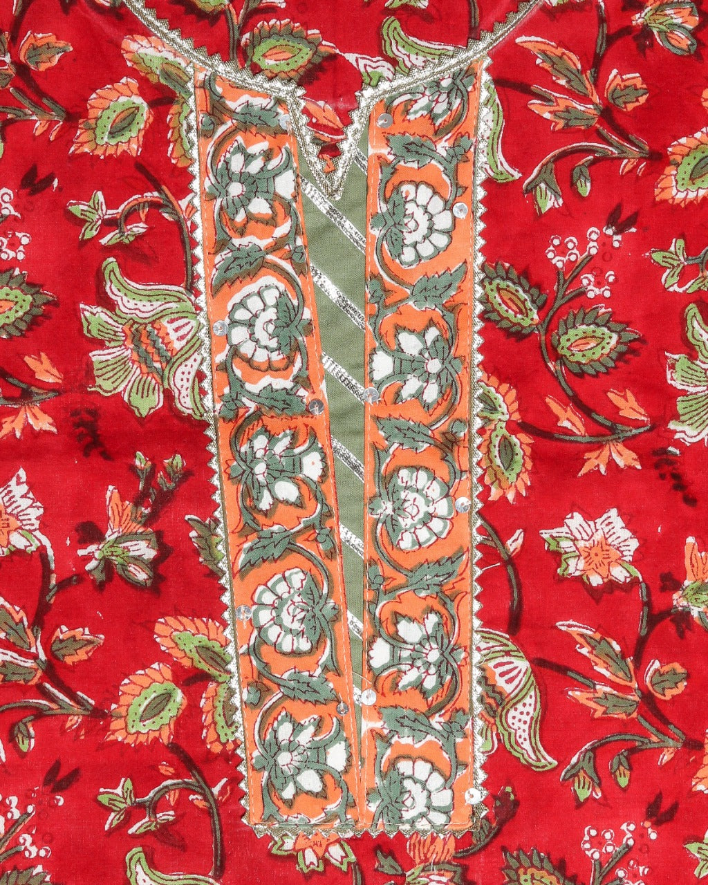 Shop Unstitched Gota Work Collection with Classy Mulmul Dupatta (GOTA197)