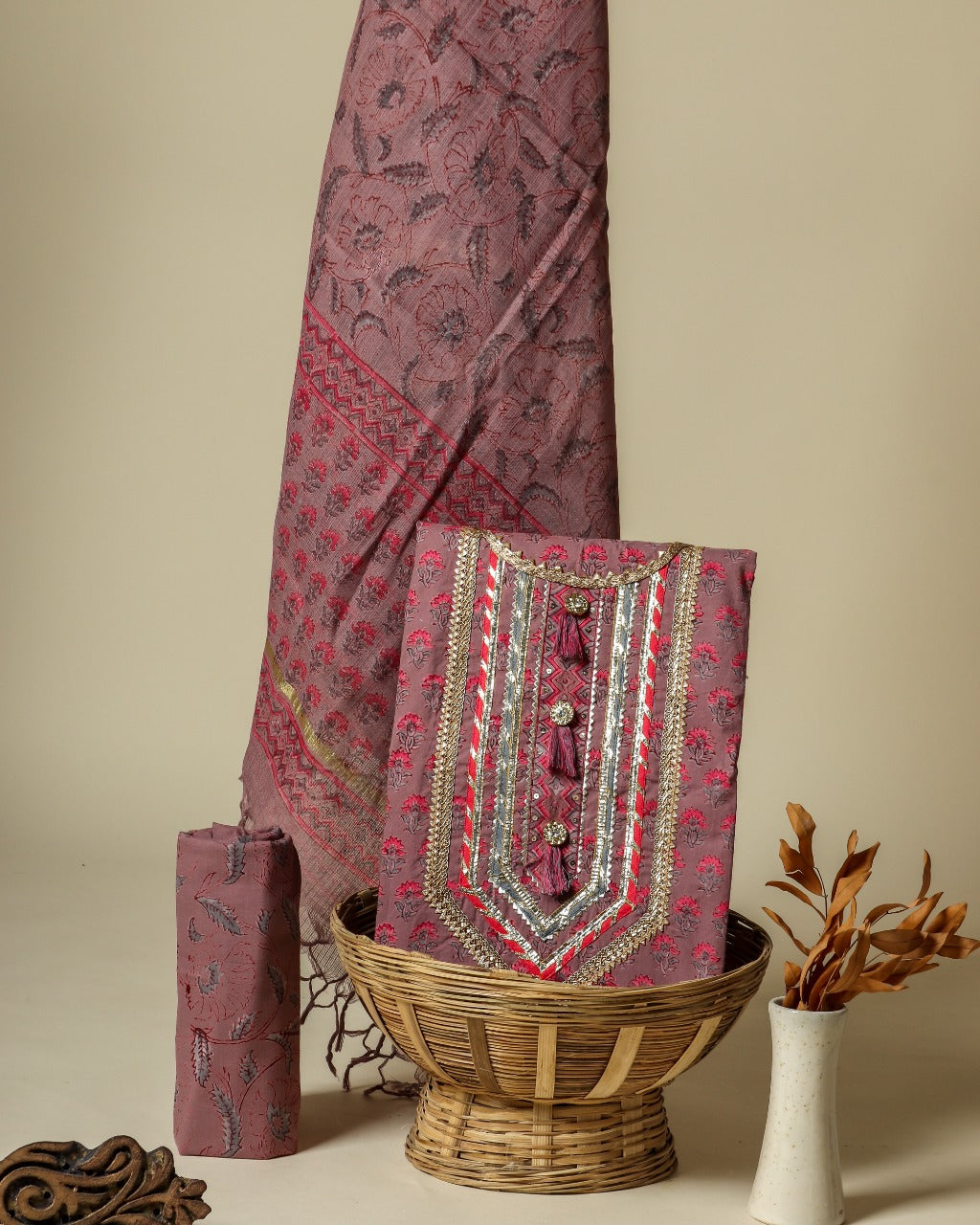 shop gota work suits with kota doria dupatta (GOTA252)