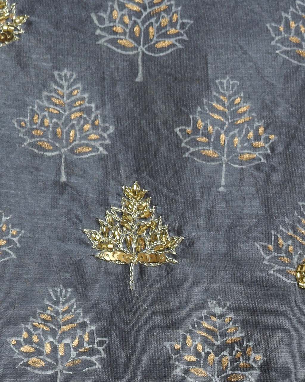 Shop zardozi work chanderi silk suit set (GOTA264)