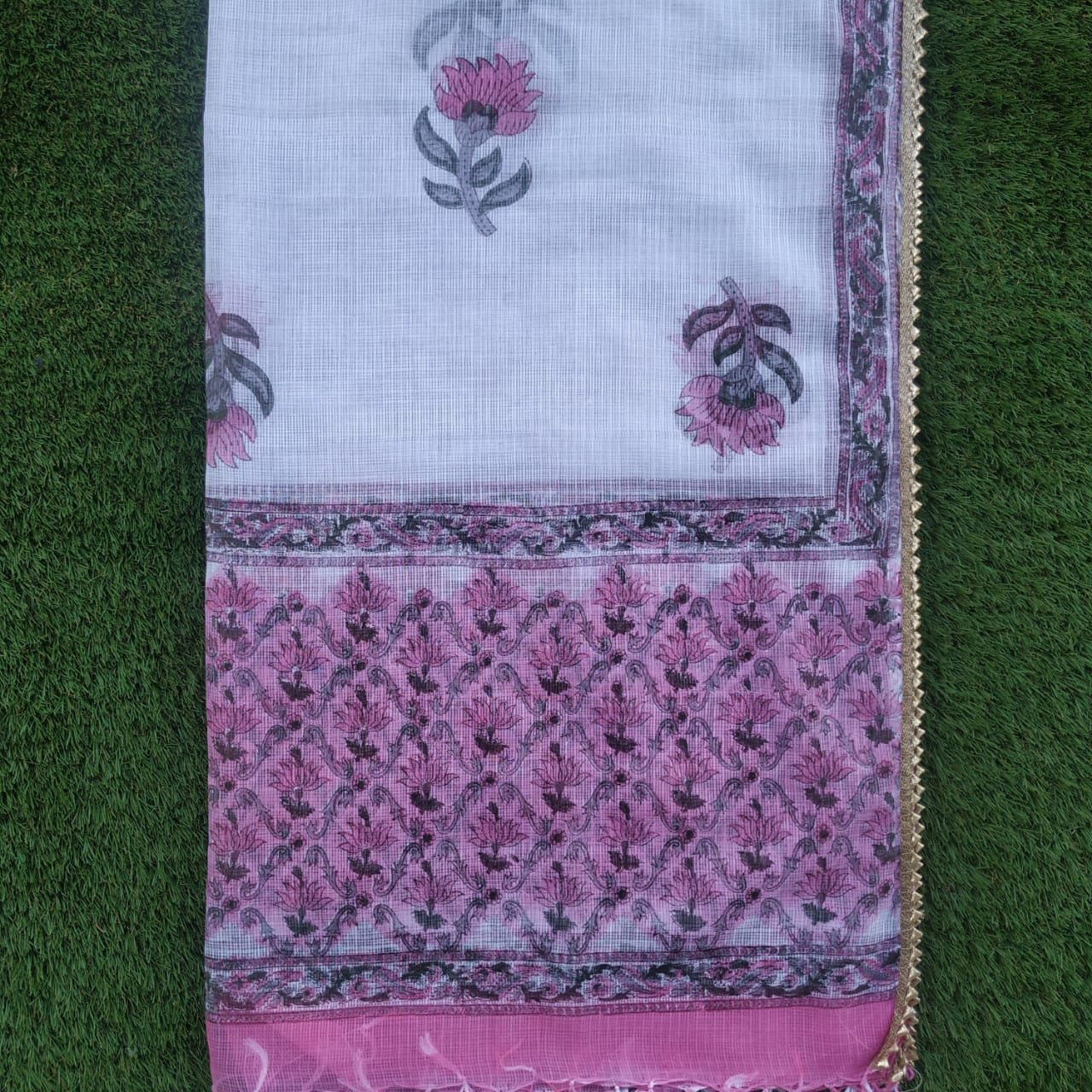 Festive Collection: Gota Work Suit with Kota Doria Dupatta (GOTA27)