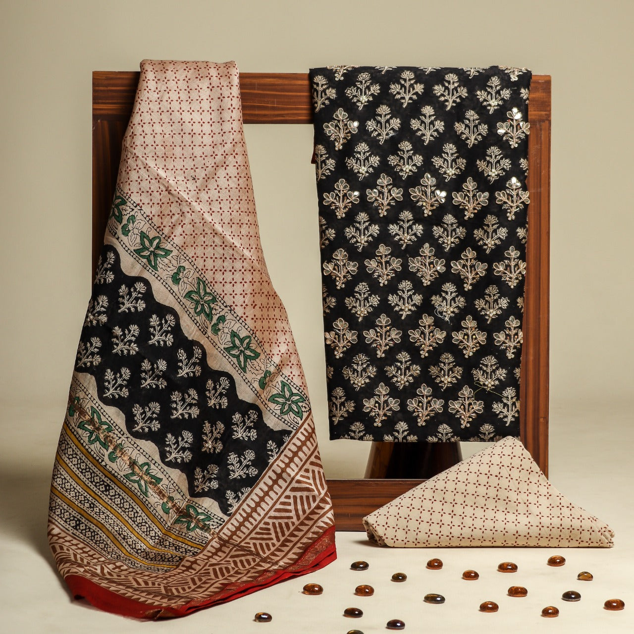 Shop gota patti work chanderi silk suit sets (GOTA286)