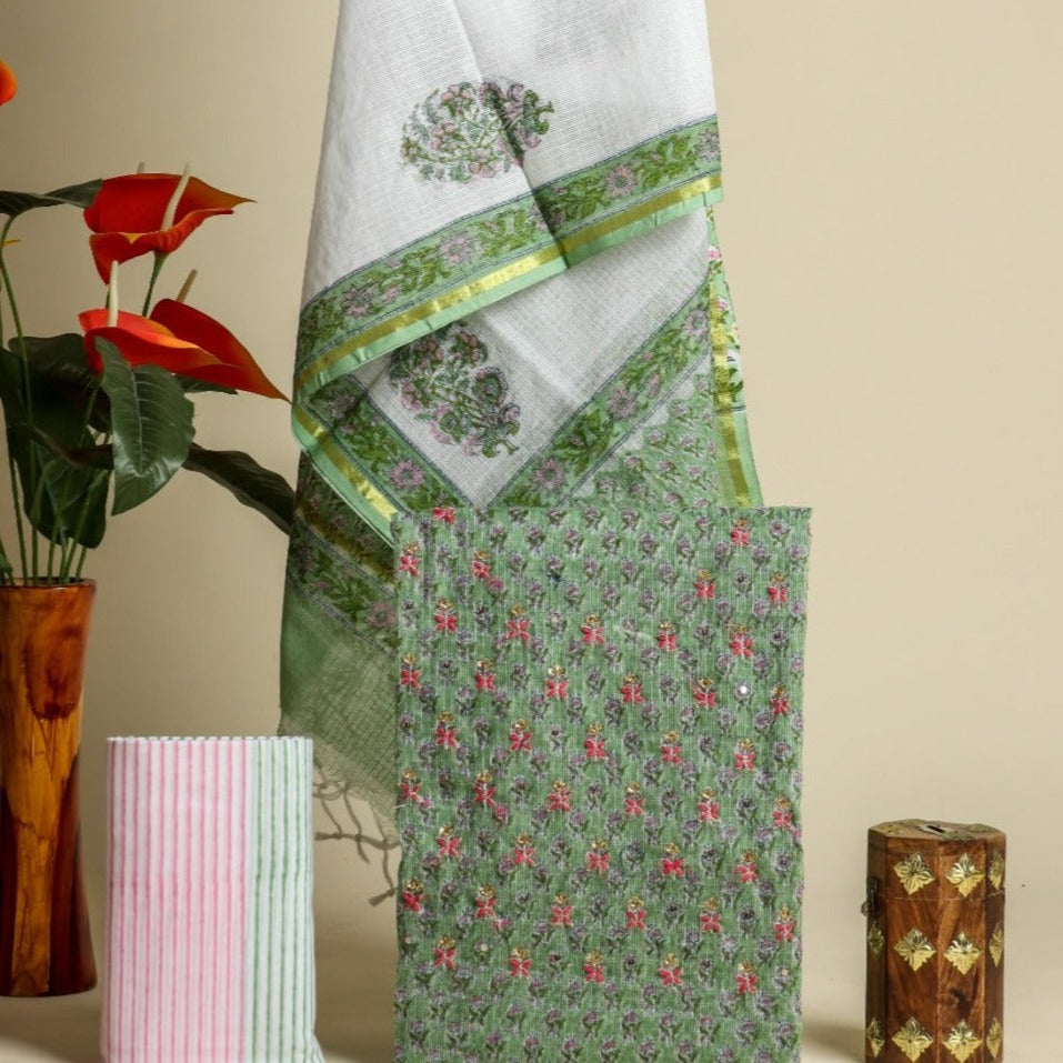 Shop hand work cotton suit sets online (GOTA293)