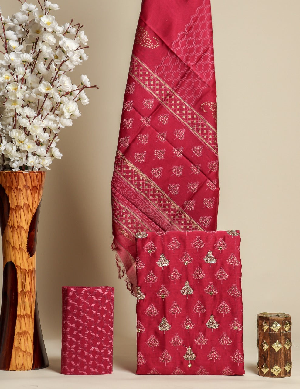 Shop chanderi hand work suit sets (GOTA333)