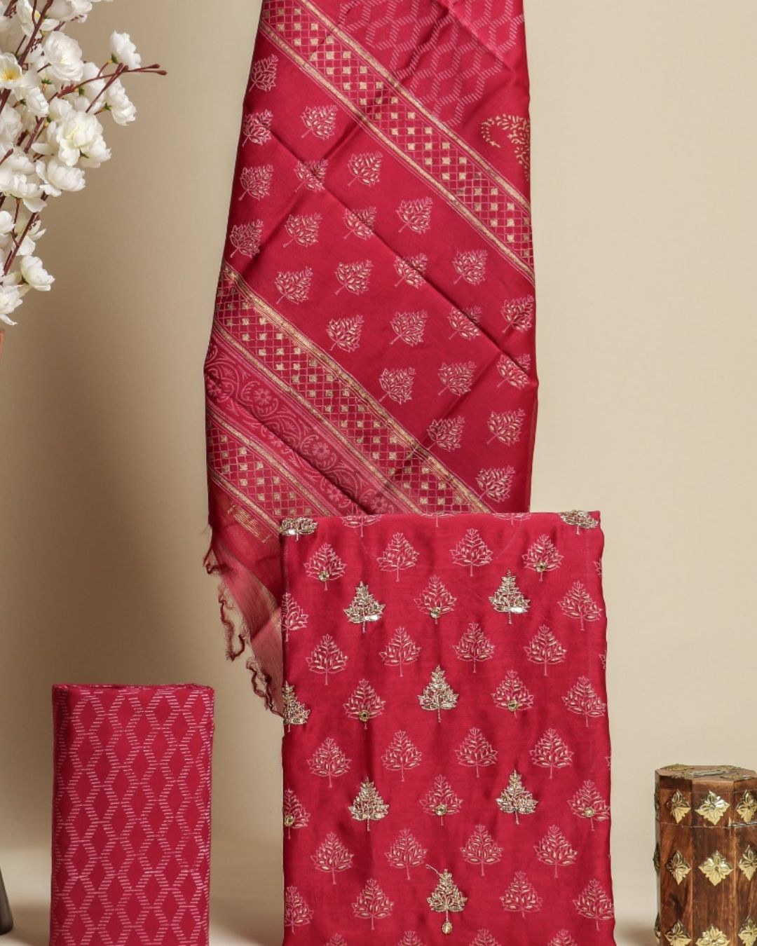 Shop chanderi hand work suit sets (GOTA333)