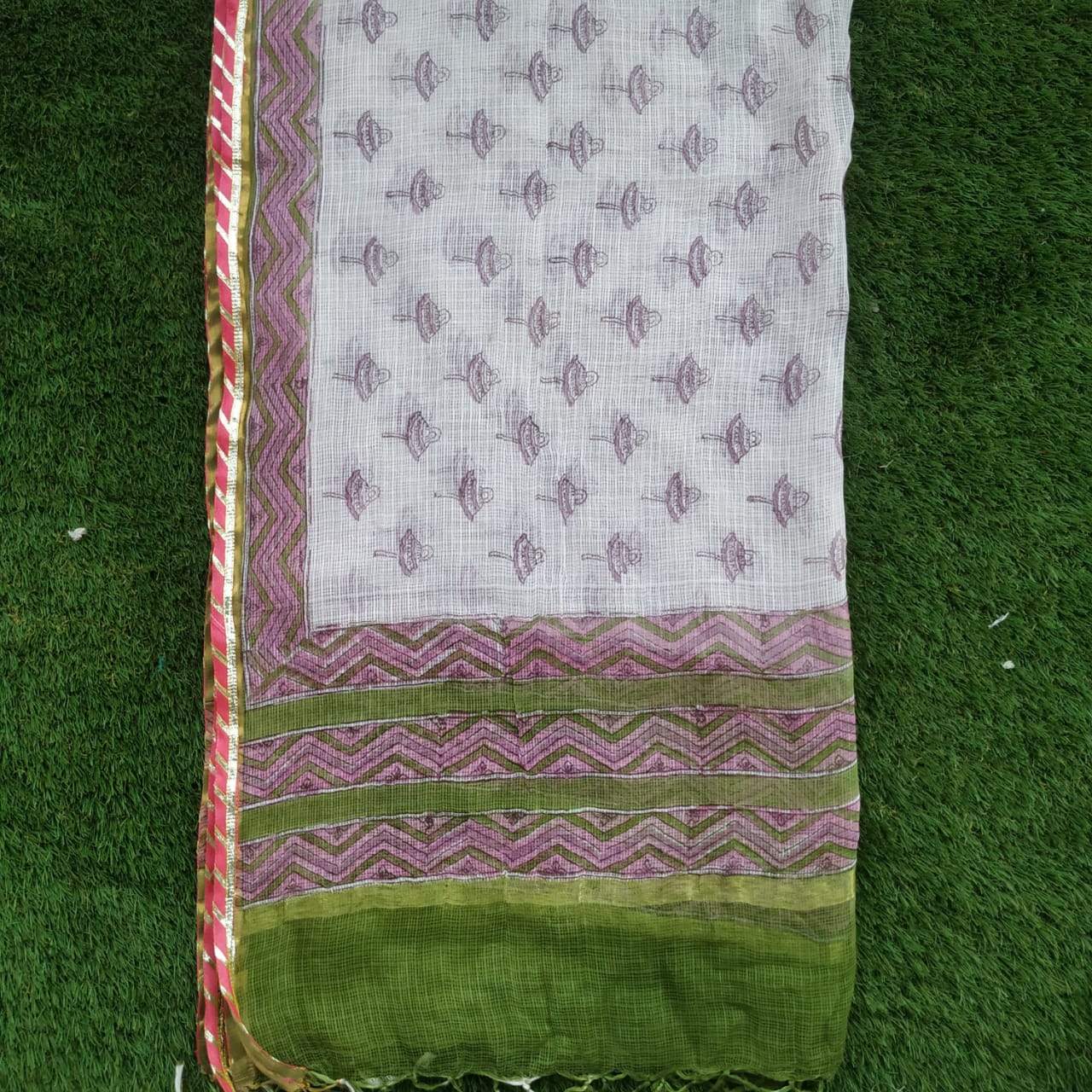 Shop Unstitched Gota Work Suits with Kota Doria Dupatta (GOTA34)