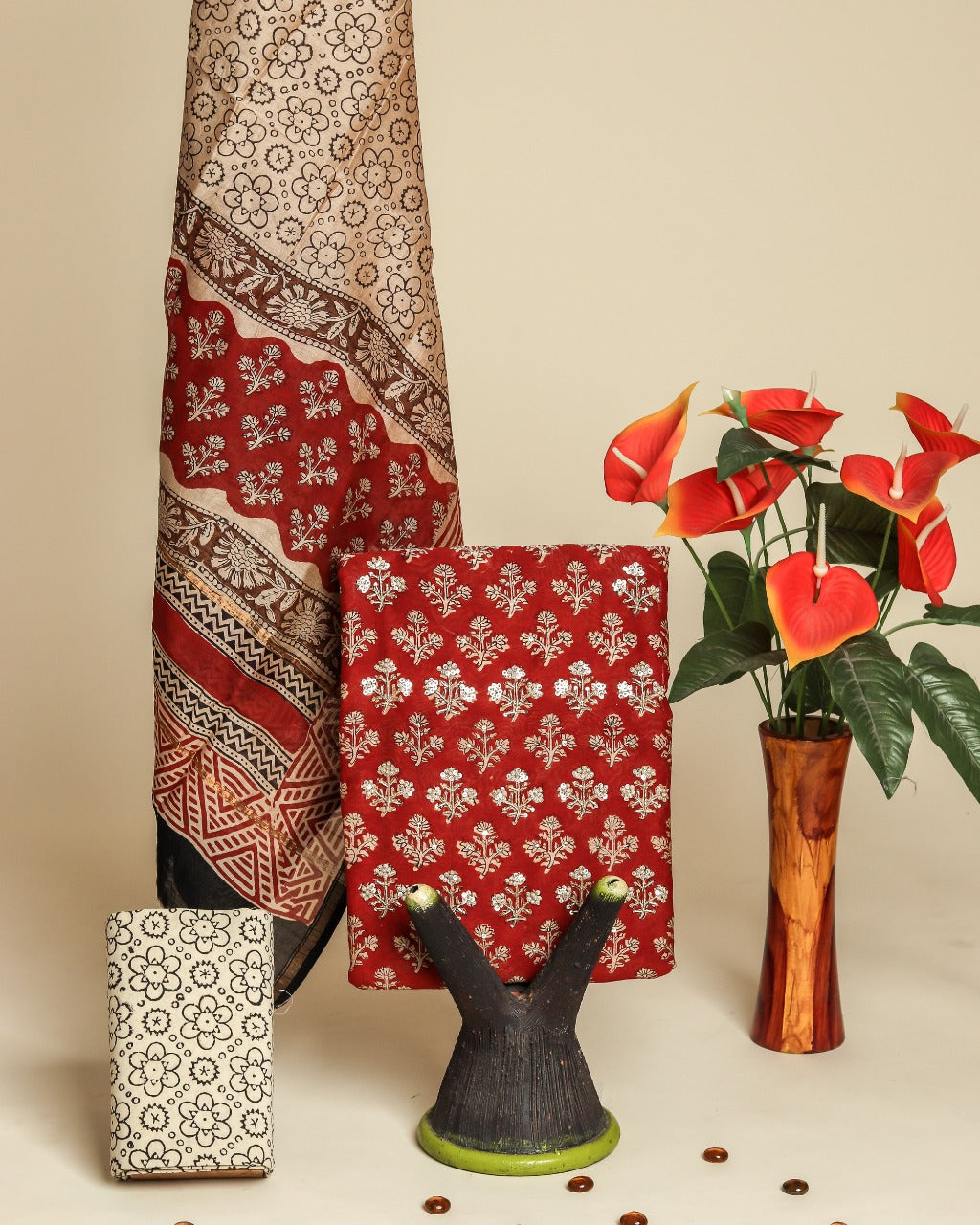 Shop chanderi hand work collection in jaipur (GOTA379)