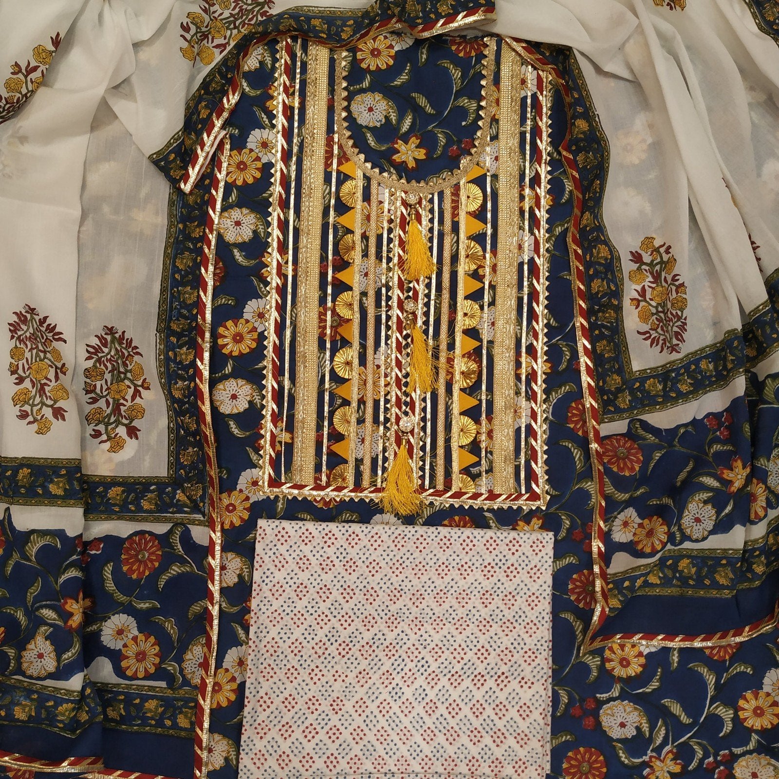 Festive Season Gota Collection with Classy Cotton Dupatta - (GOTA89) - ShalviFashion