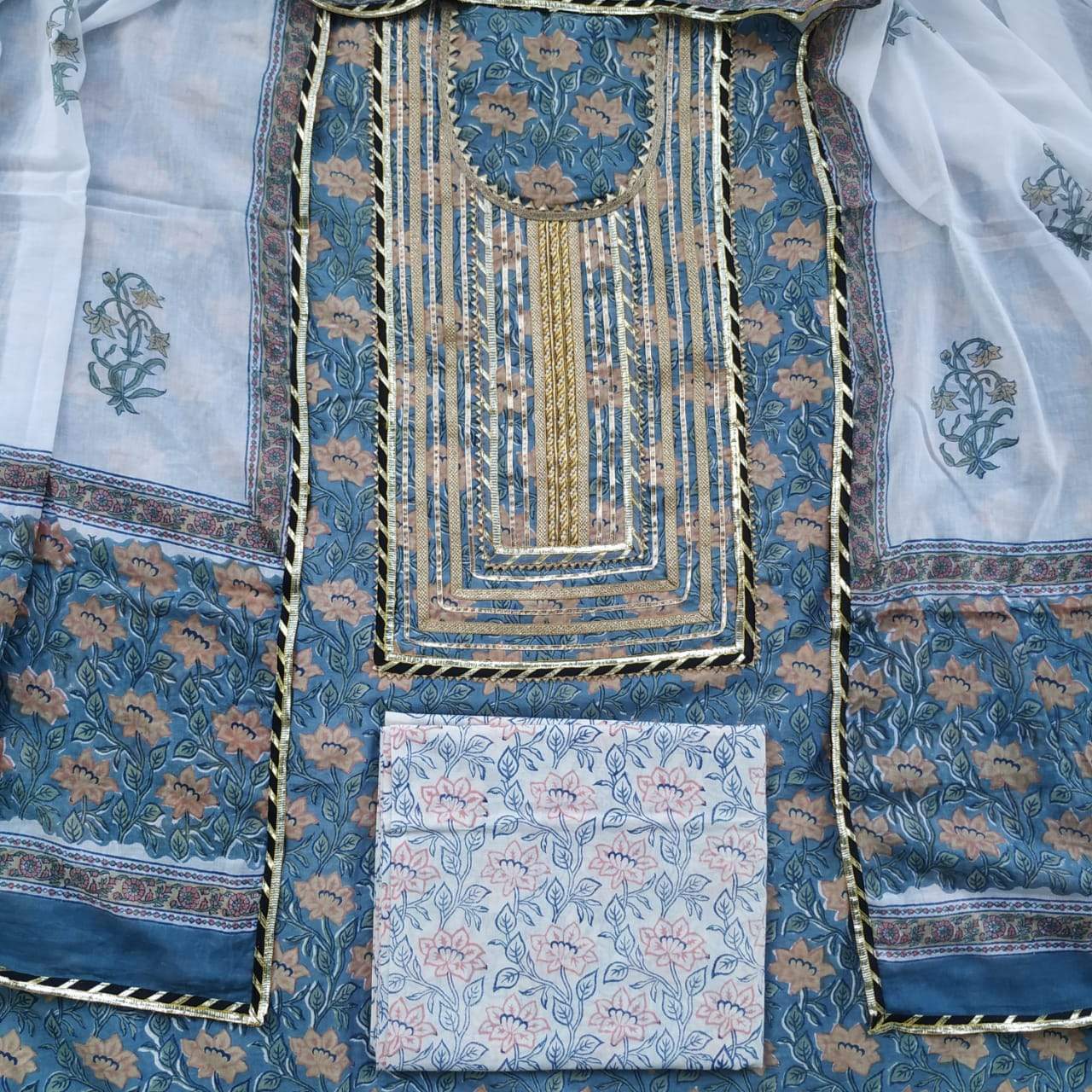 Festive Season Gota Collection with Classy Cotton Dupatta - (GOTA93) - ShalviFashion