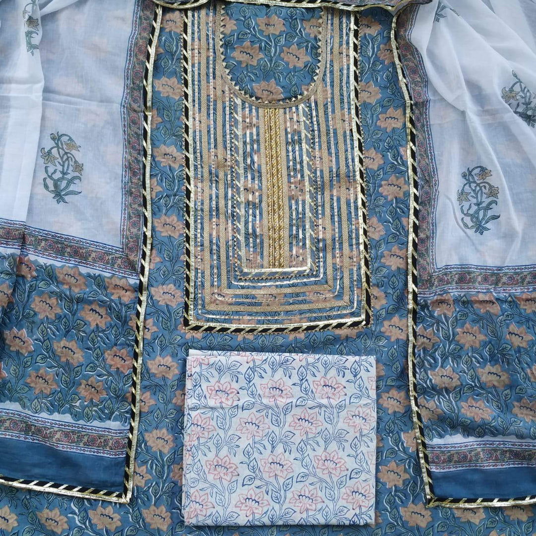 Festive Season Gota Collection with Classy Cotton Dupatta - (GOTA93) - ShalviFashion