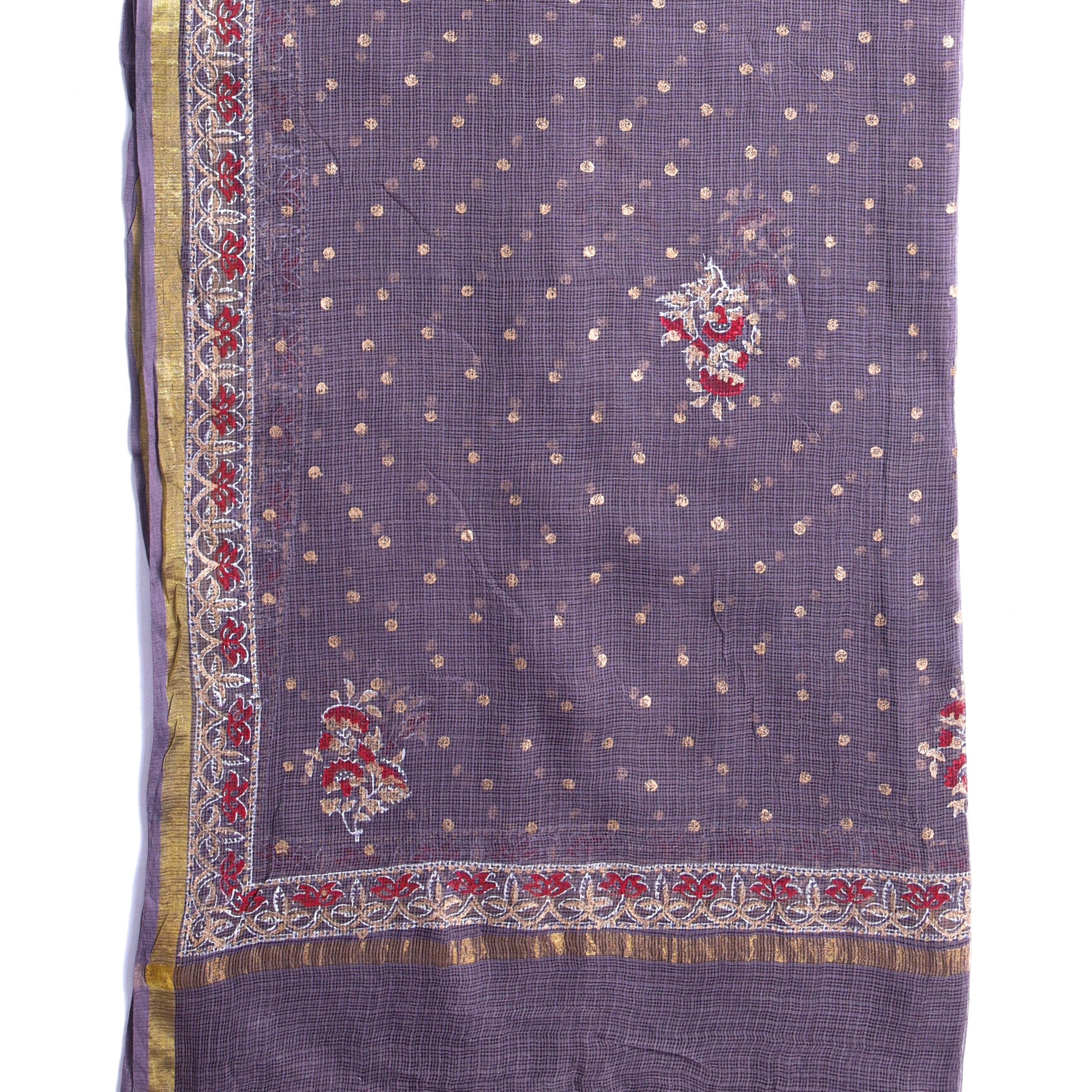 Shalvi Fashion Premium Kota Doria Suits with Gold Print (KDG01) - ShalviFashion