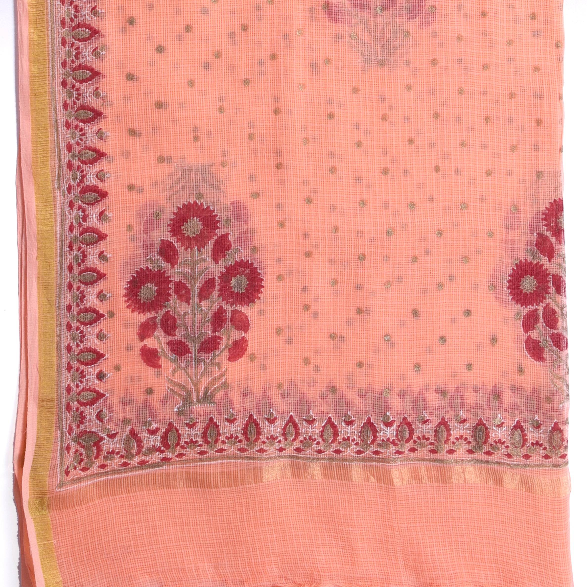 Shalvi Fashion Premium Kota Doria Suits with Gold Print (KDG05) - ShalviFashion