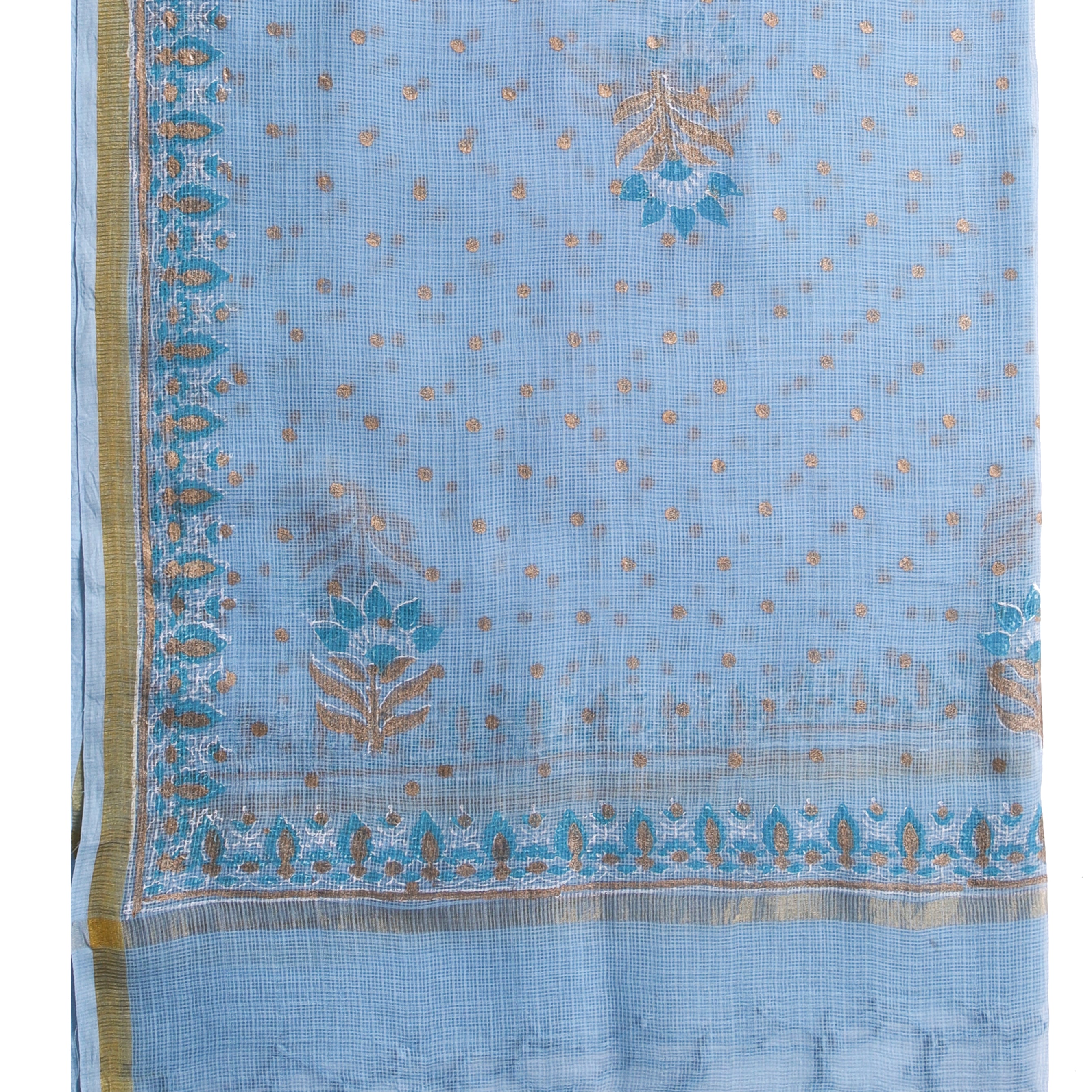 Shalvi Fashion Premium Kota Doria Suits with Gold Print (KDG06) - ShalviFashion