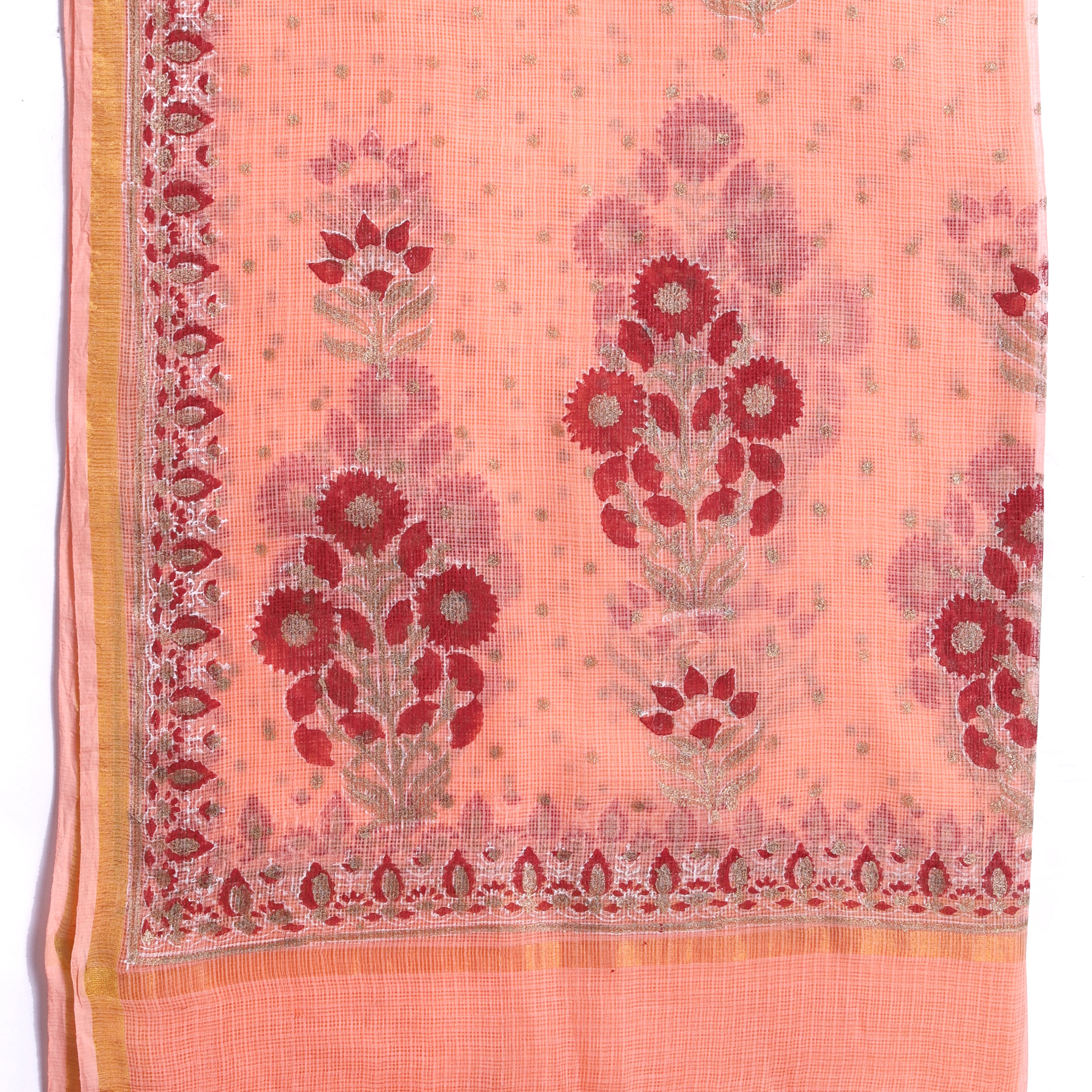 Shalvi Fashion Premium Kota Doria Suits with Gold Print (KDG07) - ShalviFashion