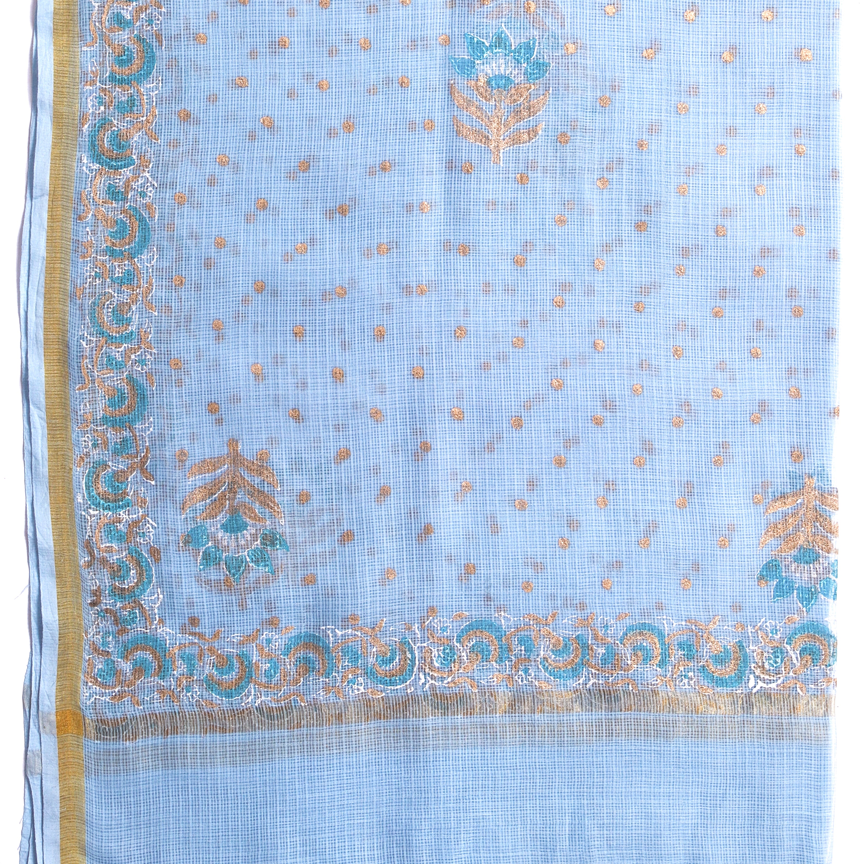 Shalvi Fashion Premium Kota Doria Suits with Gold Print (KDG08) - ShalviFashion