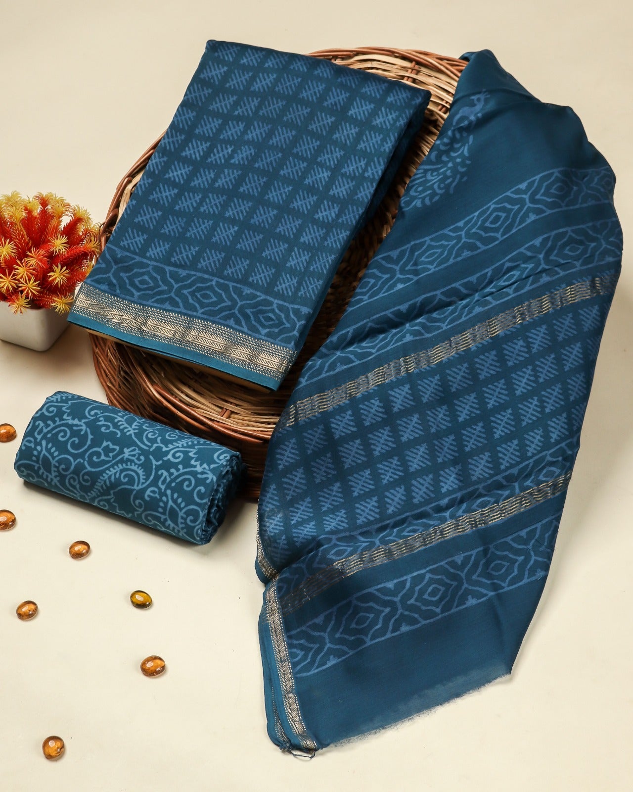 Exclusive Maheshwari Silk Suit Set (MSL260)