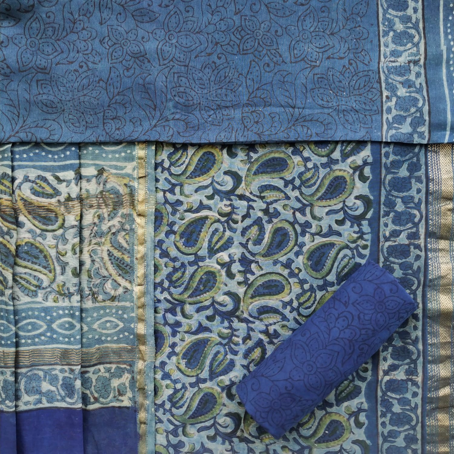 Shop unstitched maheshwari silk suit sets online (MSL380)