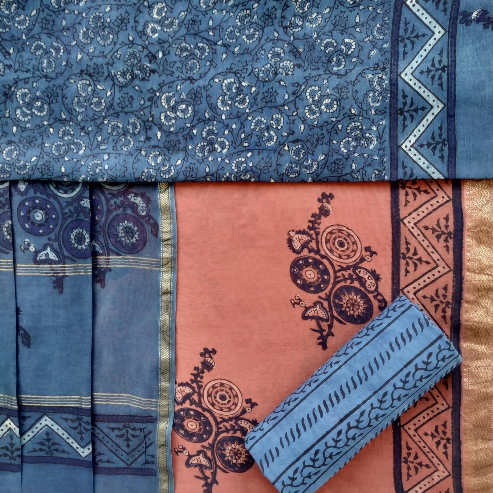 Shop unstitched maheshwari silk suits (MSL398)