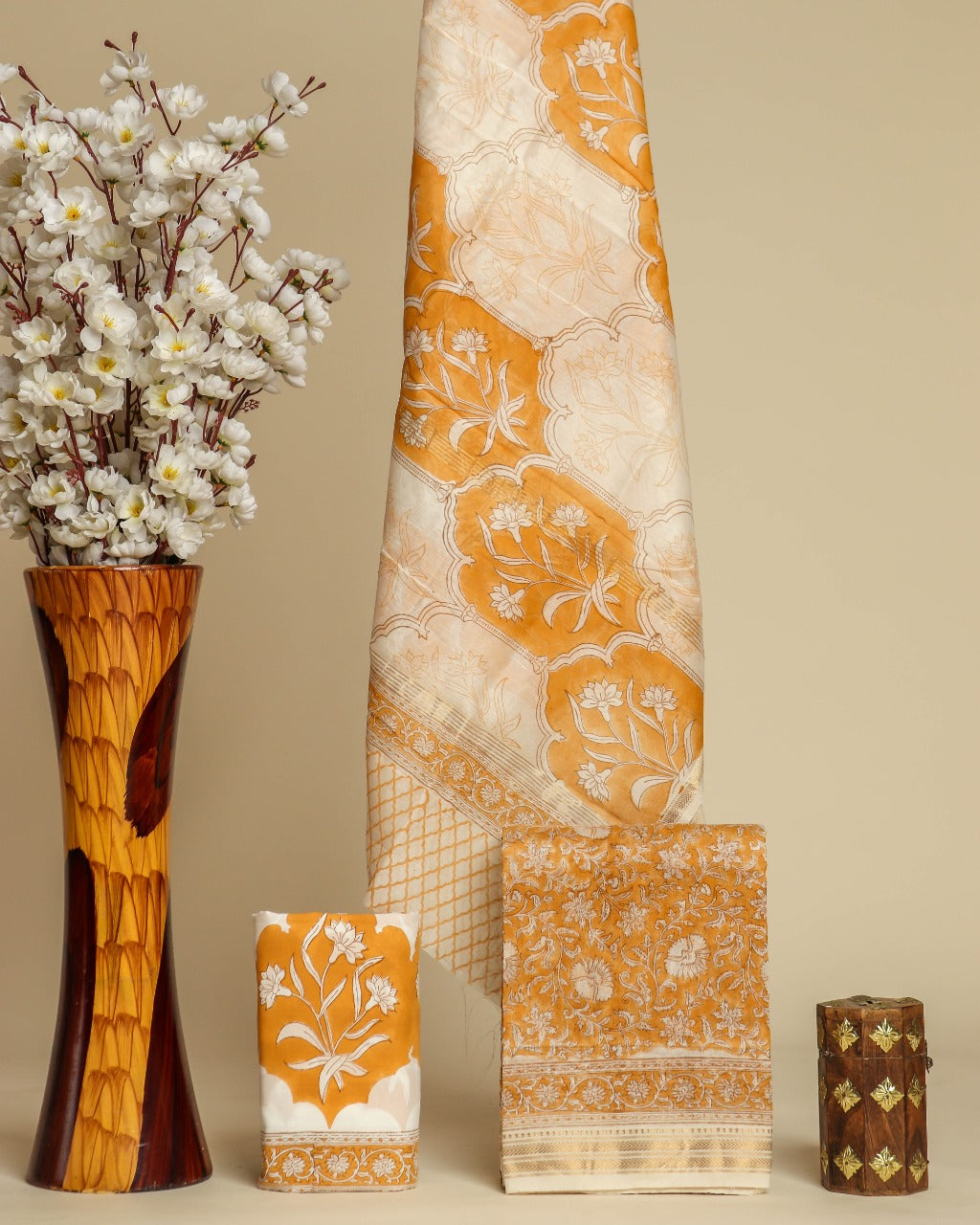 Shop hand block print maheshwari silk suits online (MSL378)