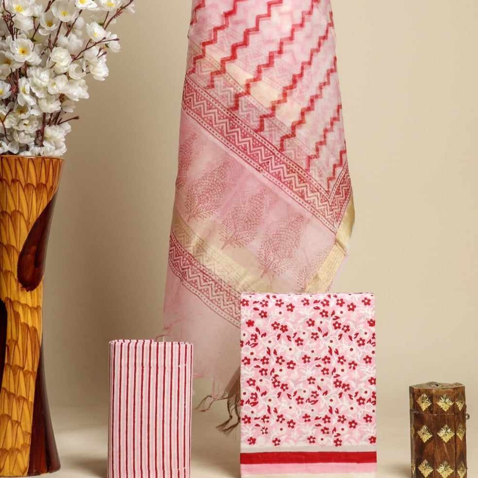 Shop organza dupatta cotton suit sets (ORG150)