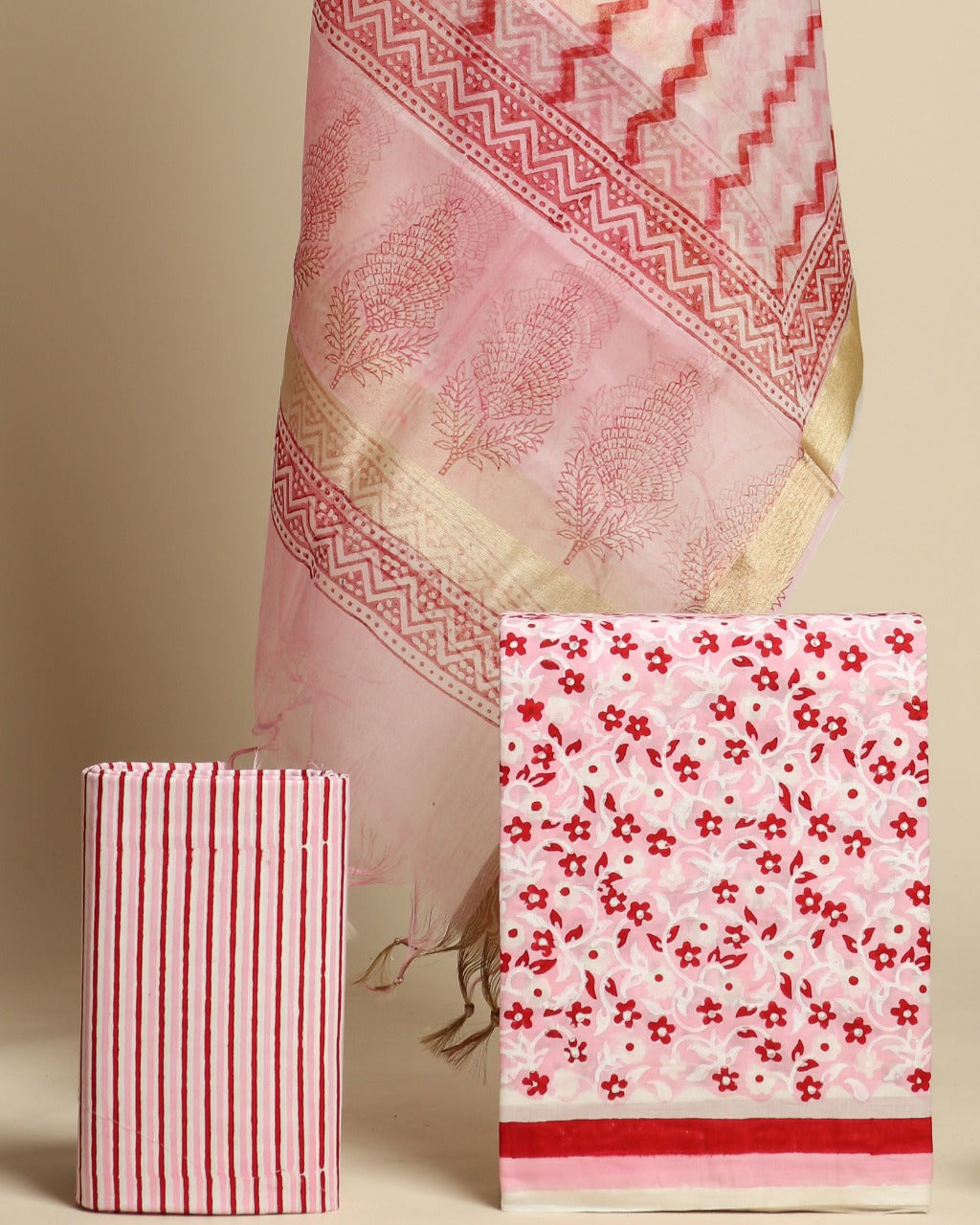 Shop organza dupatta cotton suit sets (ORG150)