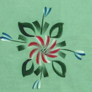 Shop hand painted organza dupatta cotton suit sets online (ORG204)