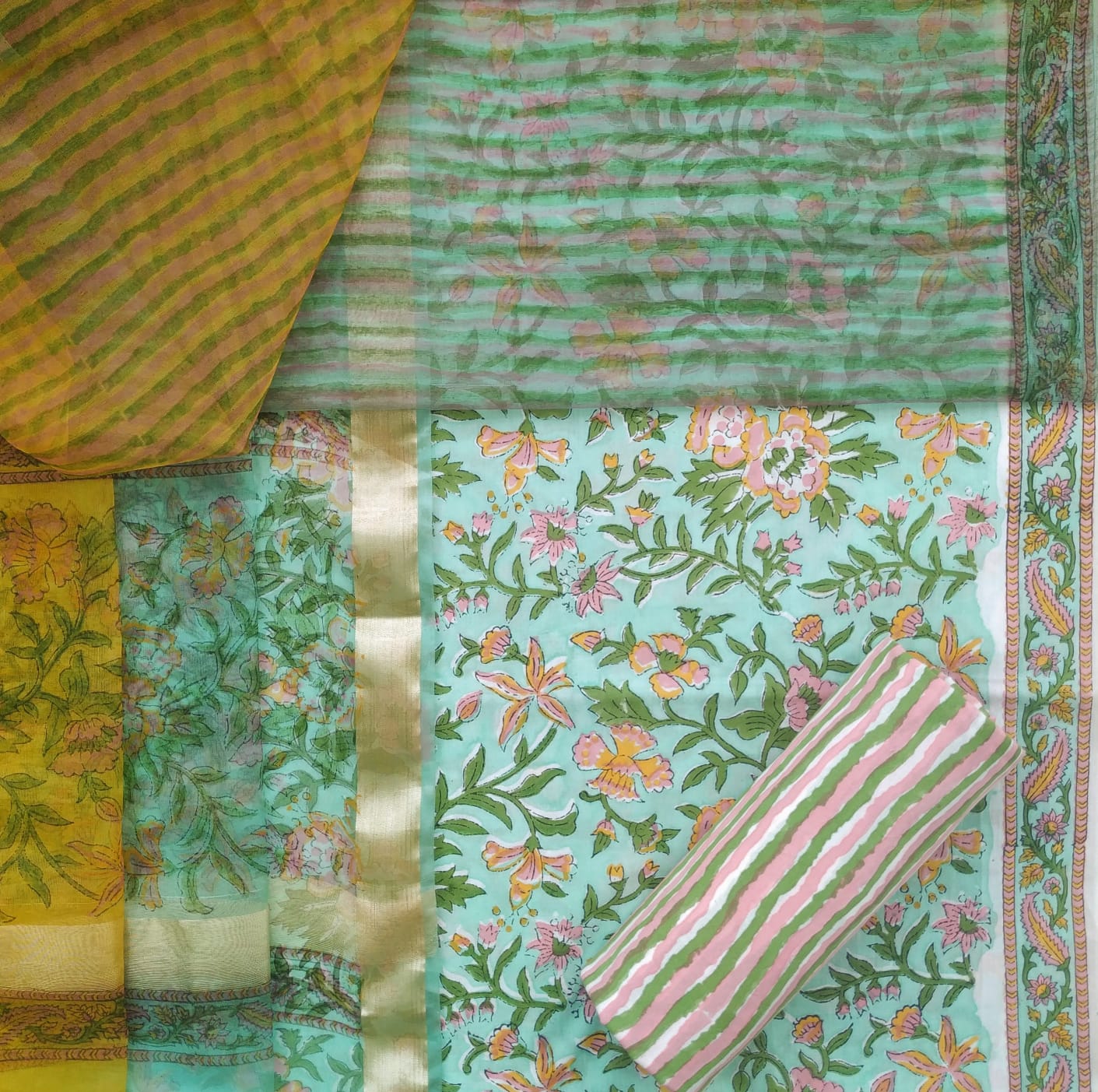 Shop organza dupatta cotton suits online shopping