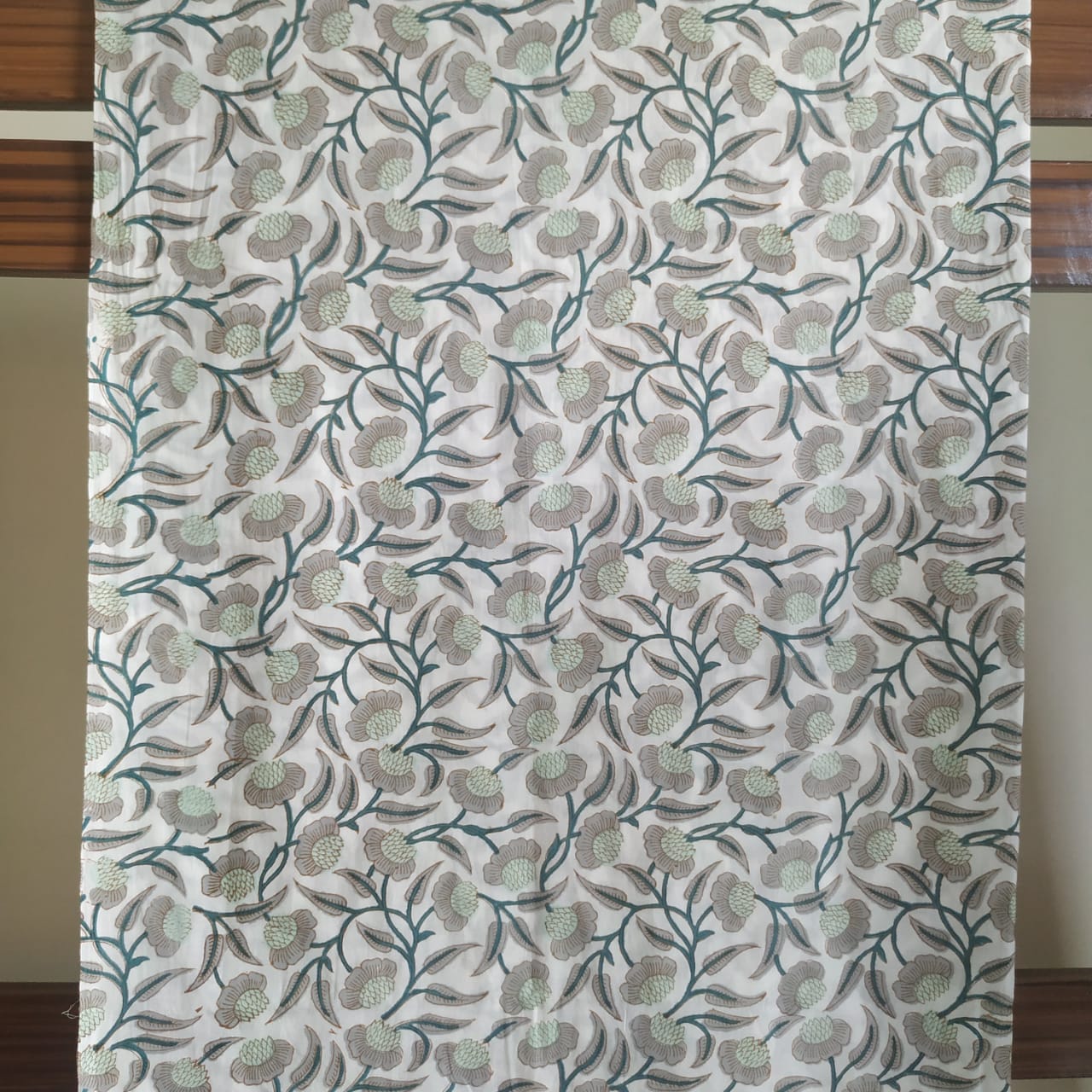 Shop Unstitched Hand Block Print Cotton Suits online with Organza Dupatta (ORG38)