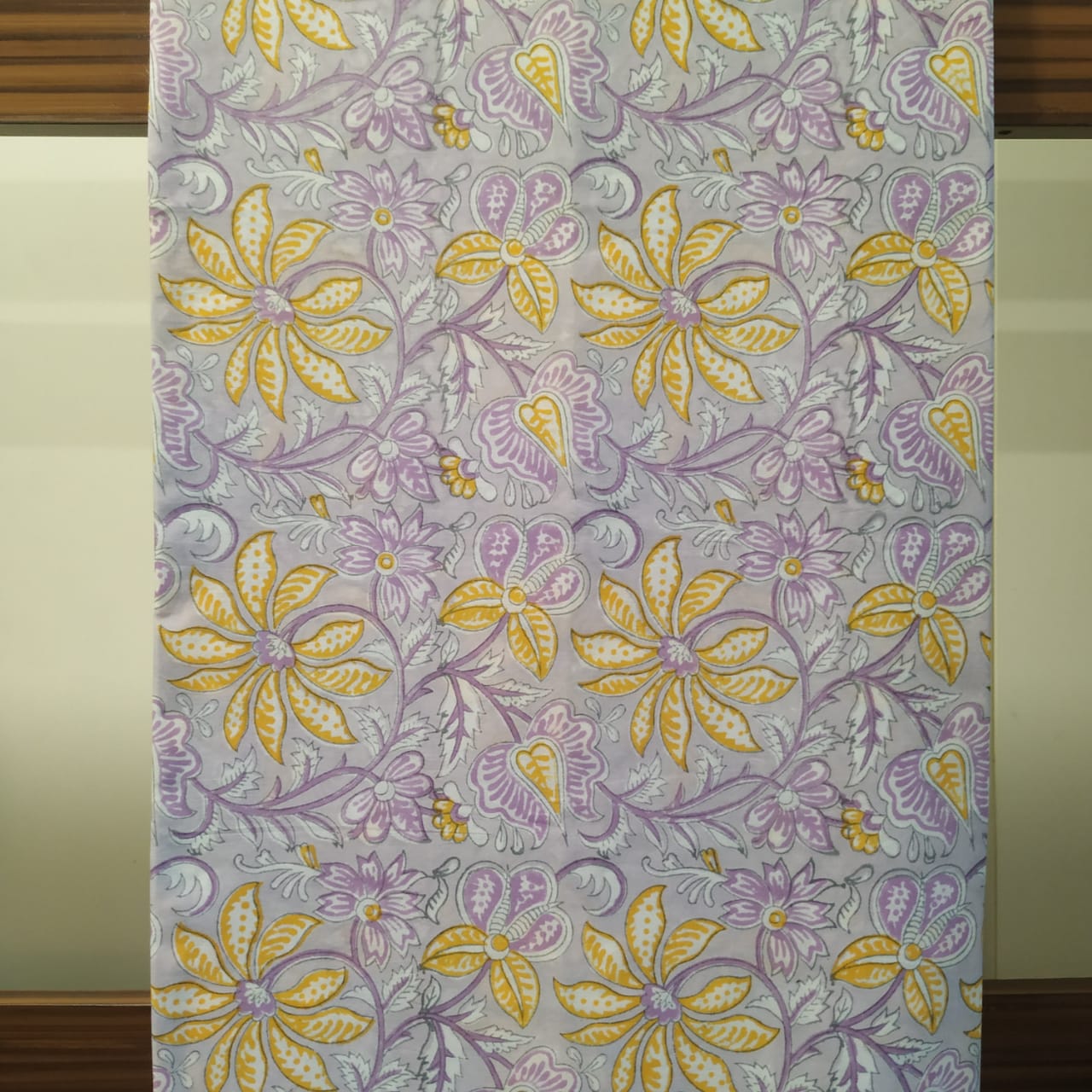 Shop Unstitched Hand Block Print Cotton Suits with Organza Dupatta (ORG43)