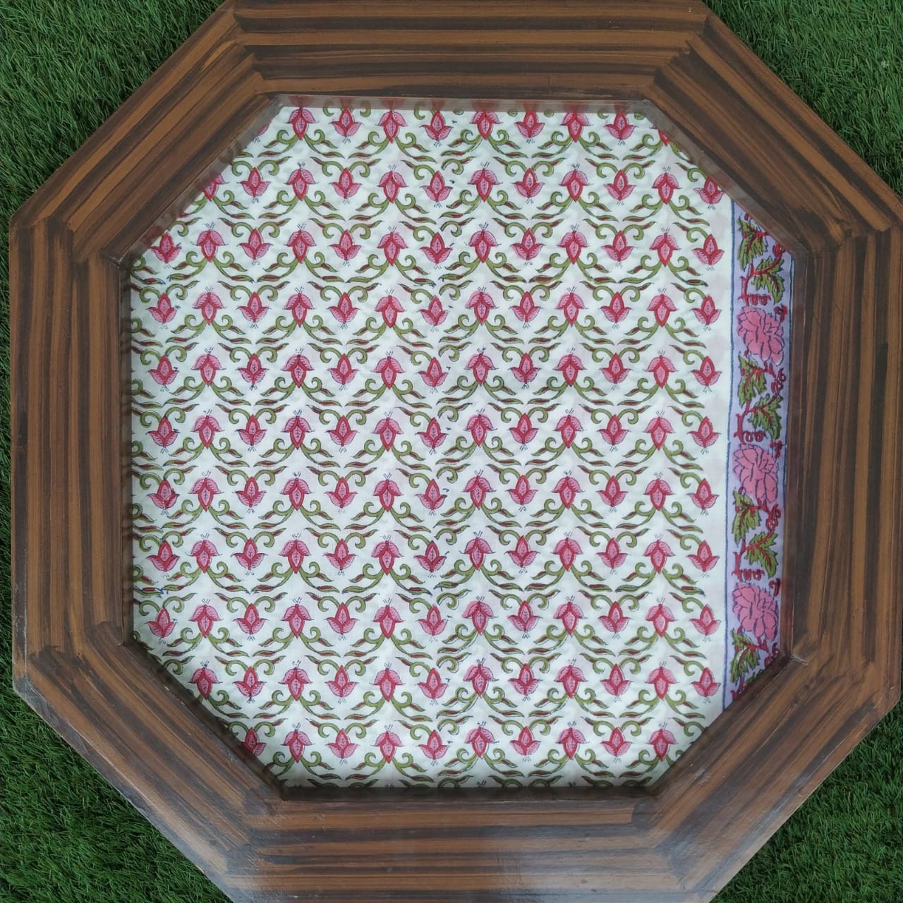 Shop Unstitched Hand Block Print Pure Cotton Suits with Organza Dupatta (ORG90)