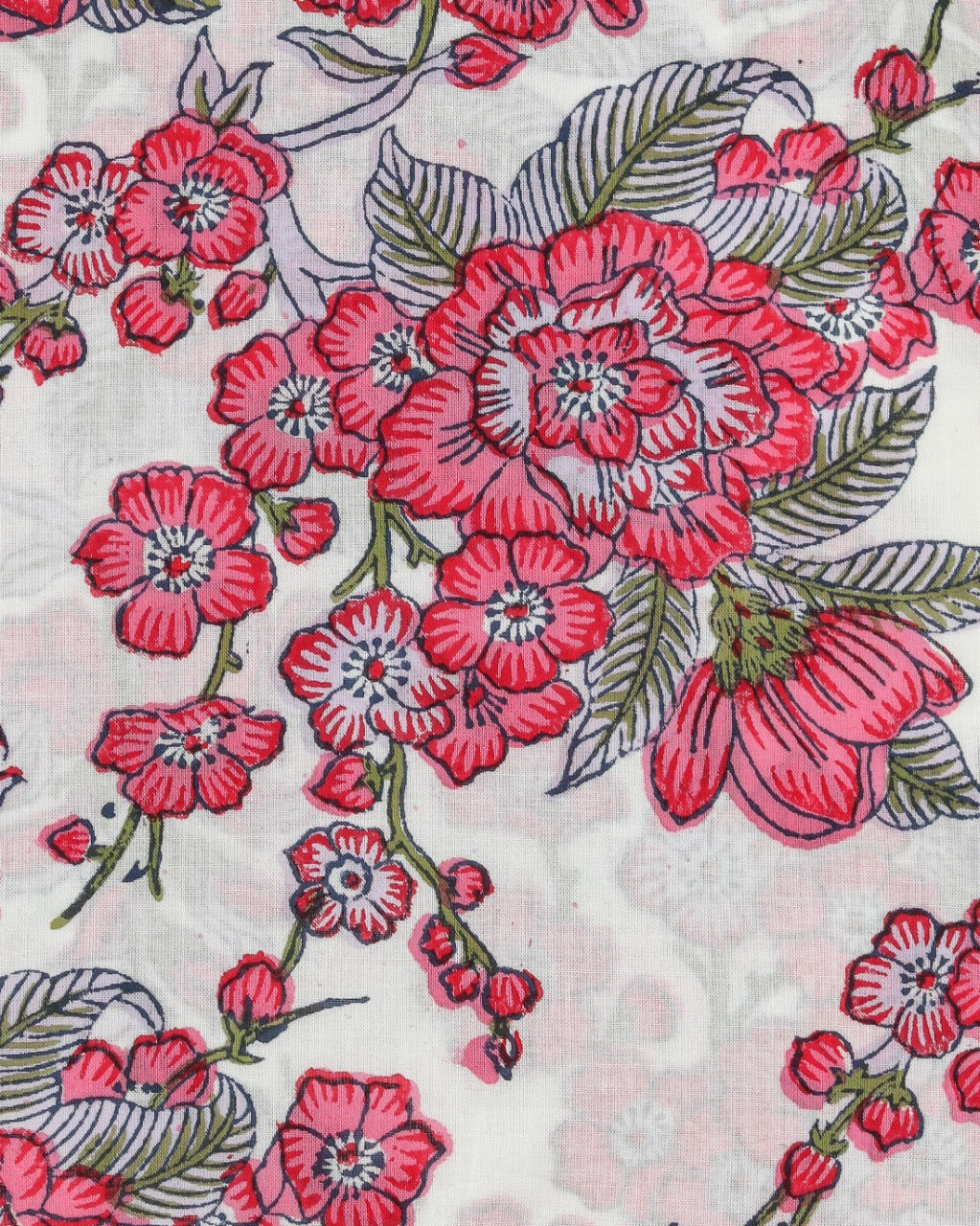 Shop Unstitched Hand Block Print Pure Cotton Suits with Organza Dupatta (ORG90)