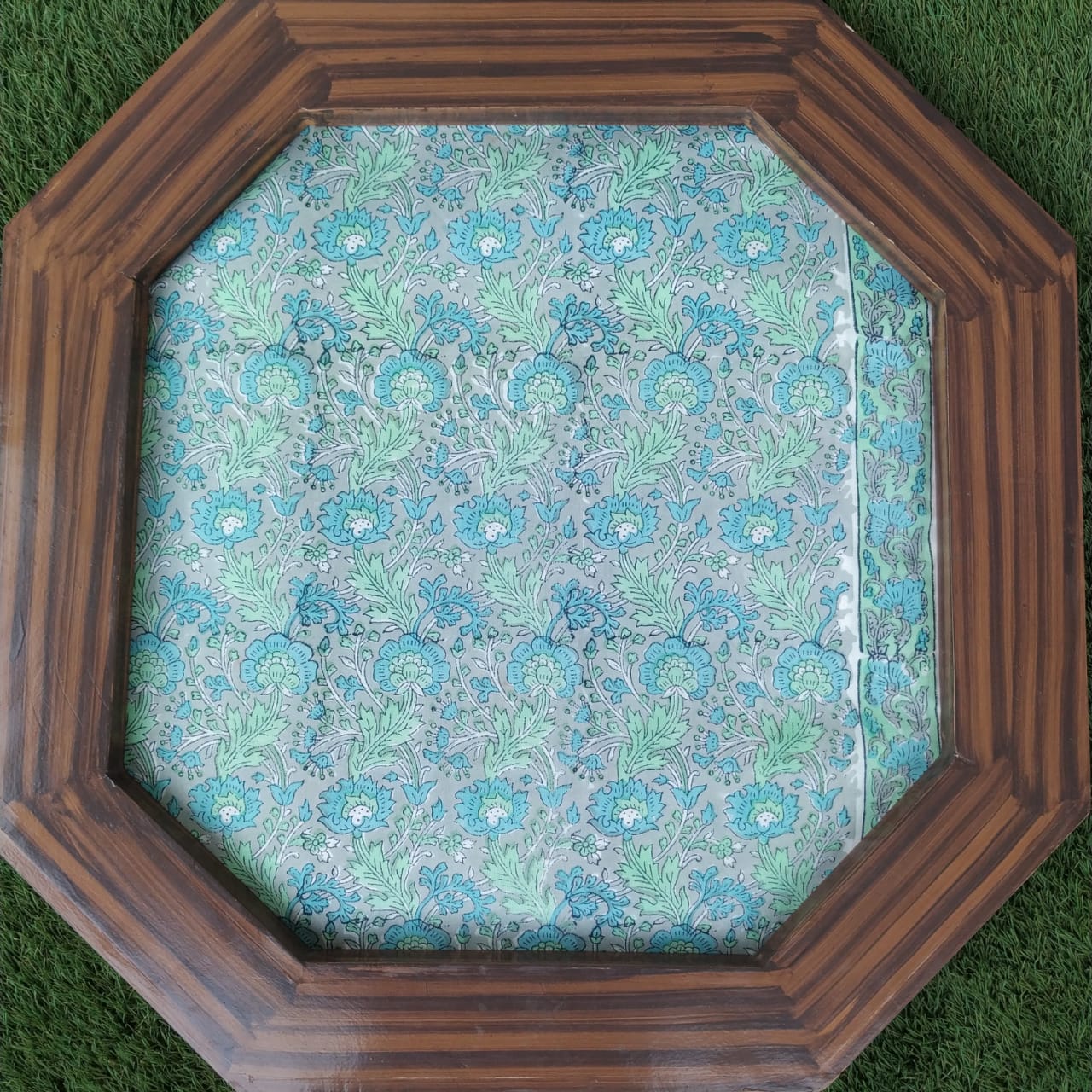 Shop Unstitched Hand Block Print Pure Cotton Suits with Organza Dupatta (ORG92)