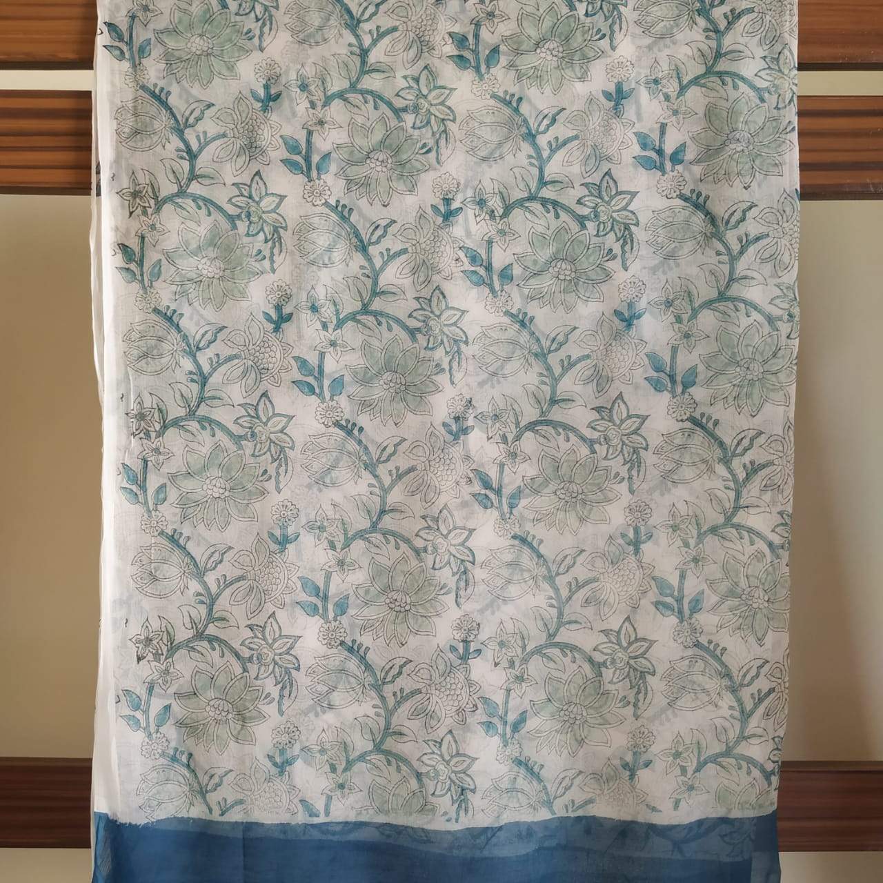 Shop Unstitched Hand Block Print Pure Cotton Suits with Chiffon Dupatta (PCHF102)