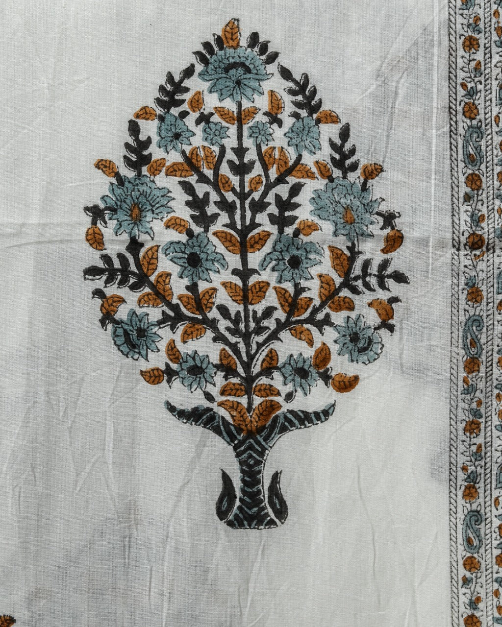 Elegant Hand Block Print Pure Cotton Suit with Chiffon Dupatta (PCHF110)