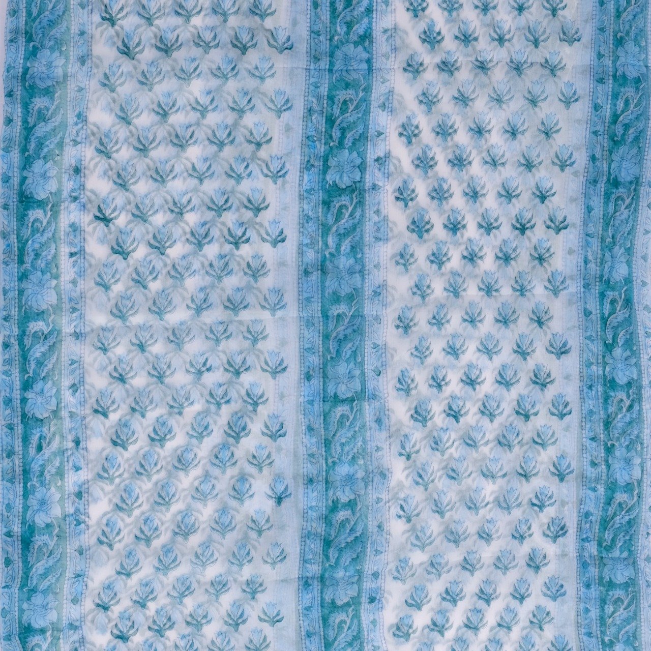 Floral Jaal Print Pure Cotton Suit with Chiffon Dupatta (PCHF113) - ShalviFashion