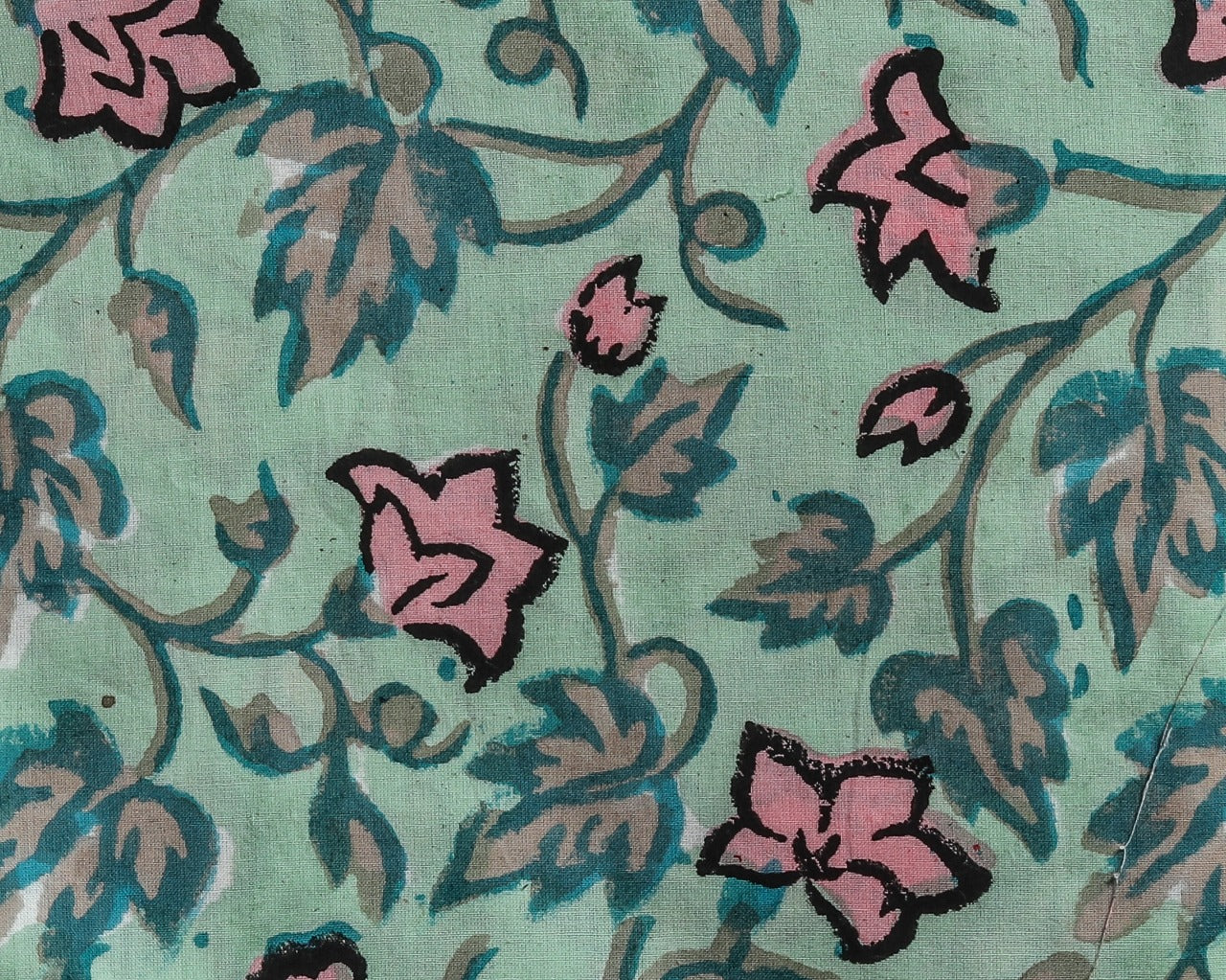 Shop UnstitchedHand Block Print Pure Cotton Suits with Chiffon Dupatta (PCHF170)