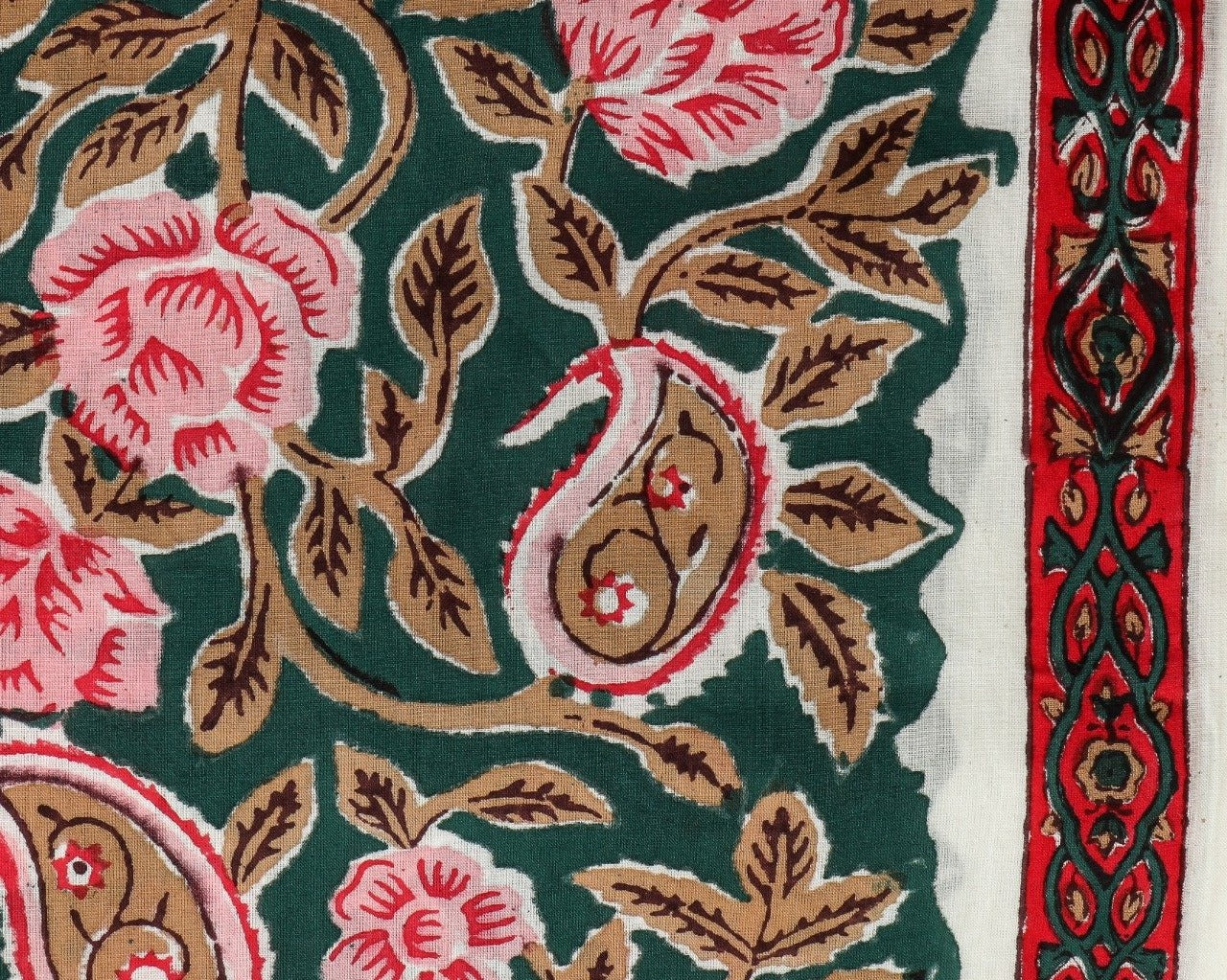 Shop Unstitched Hand Block Print Pure Cotton Suits with Chiffon Dupatta (PCHF176)