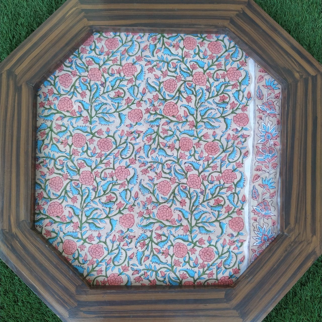 Shop Unstitched Hand Block Print Pure Cotton Suits with Chiffon Dupatta (PCHF191)