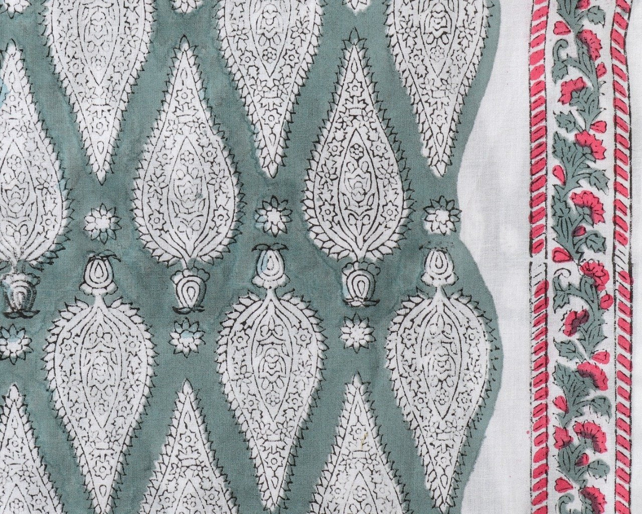 shop hand block print cotton suit with chiffon dupatta