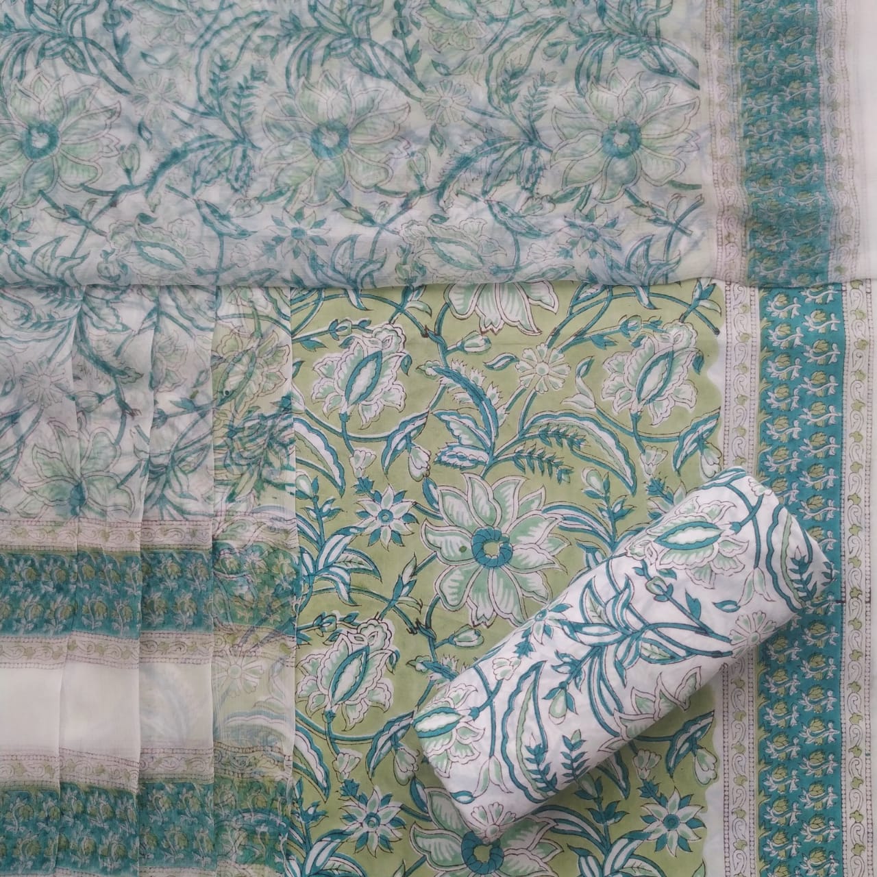 Shop hand block print cotton churidar suit sets (PCHF306)