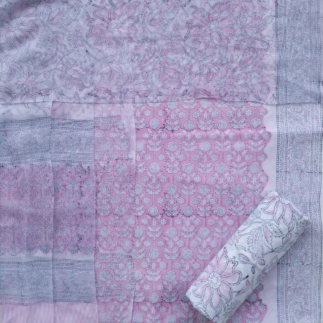 Shop chiffon dupatta cotton suit sets online shopping (PCHF334)