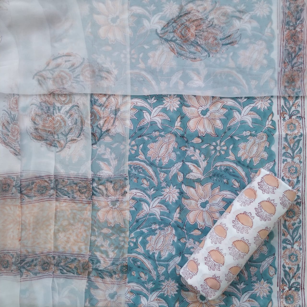 Shop chiffon dupatta cotton suit sets (PCHF337)